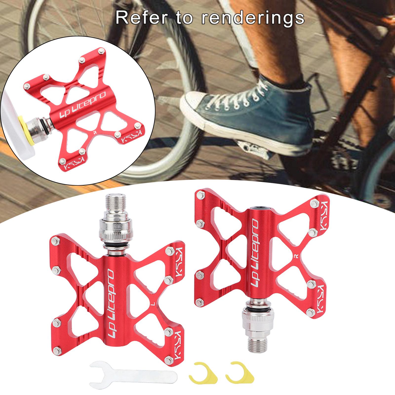 Bike Flat Platform Pedals Mountain Bicycle Cycle 9/16'' Parts Red