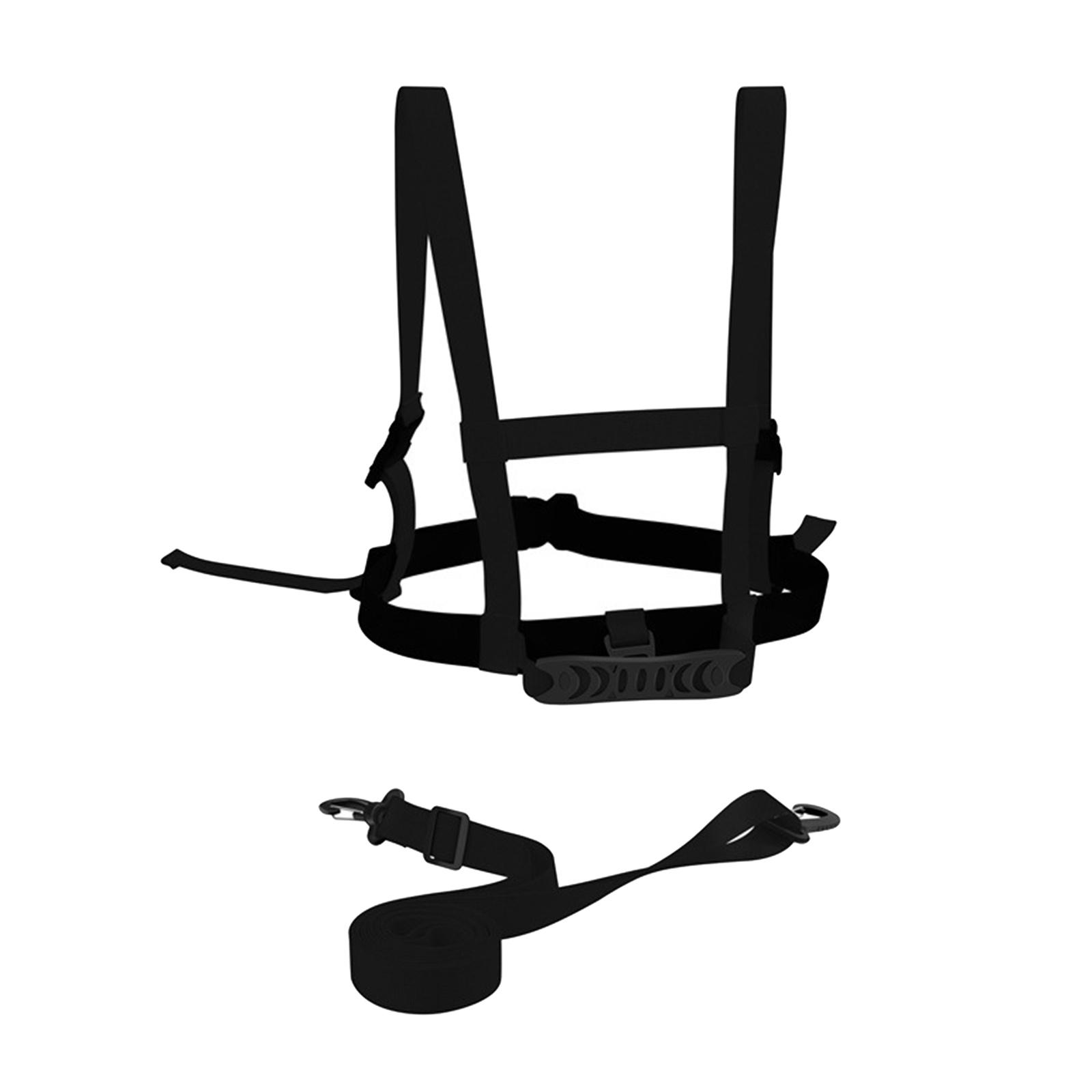 Kids Ski Harness Safety Shoulder Strap for Snowboard Training Black