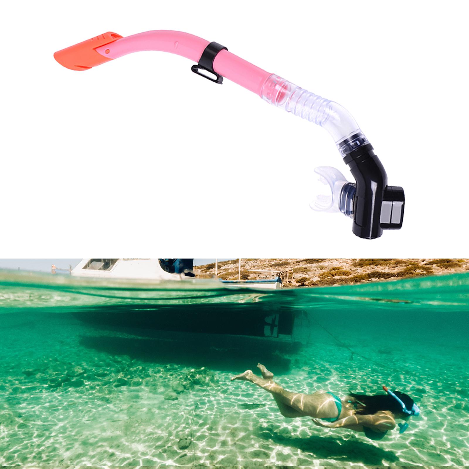 Semi Dry Snorkel, Snorkel Swimming Diving Snorkeling Equipment Snorkel Pink