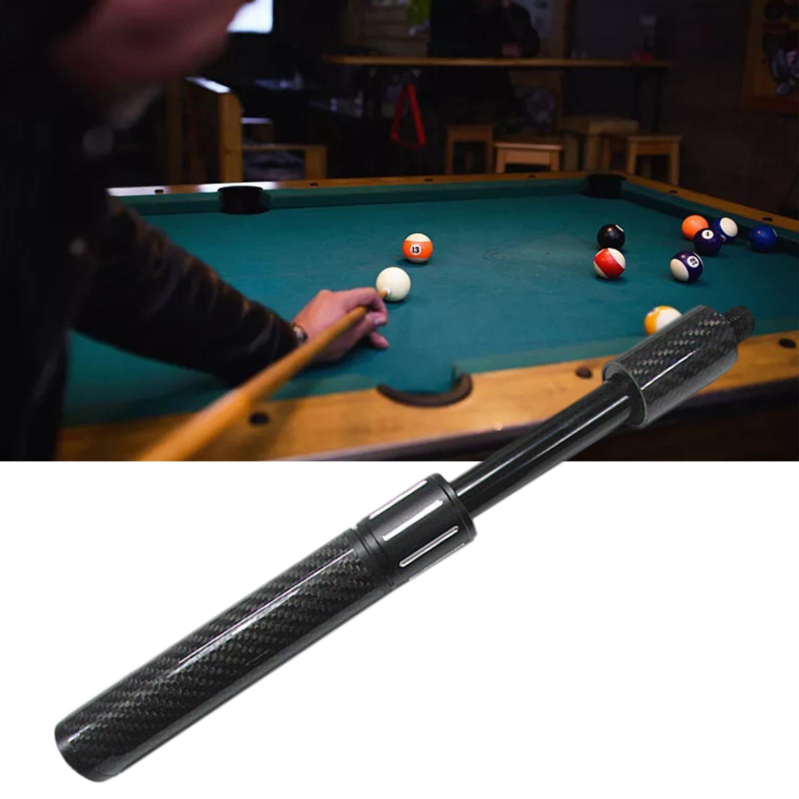 Pool Cue Butt End Extender Carbon Fiber for Billiards Lengthen Tools Parts B