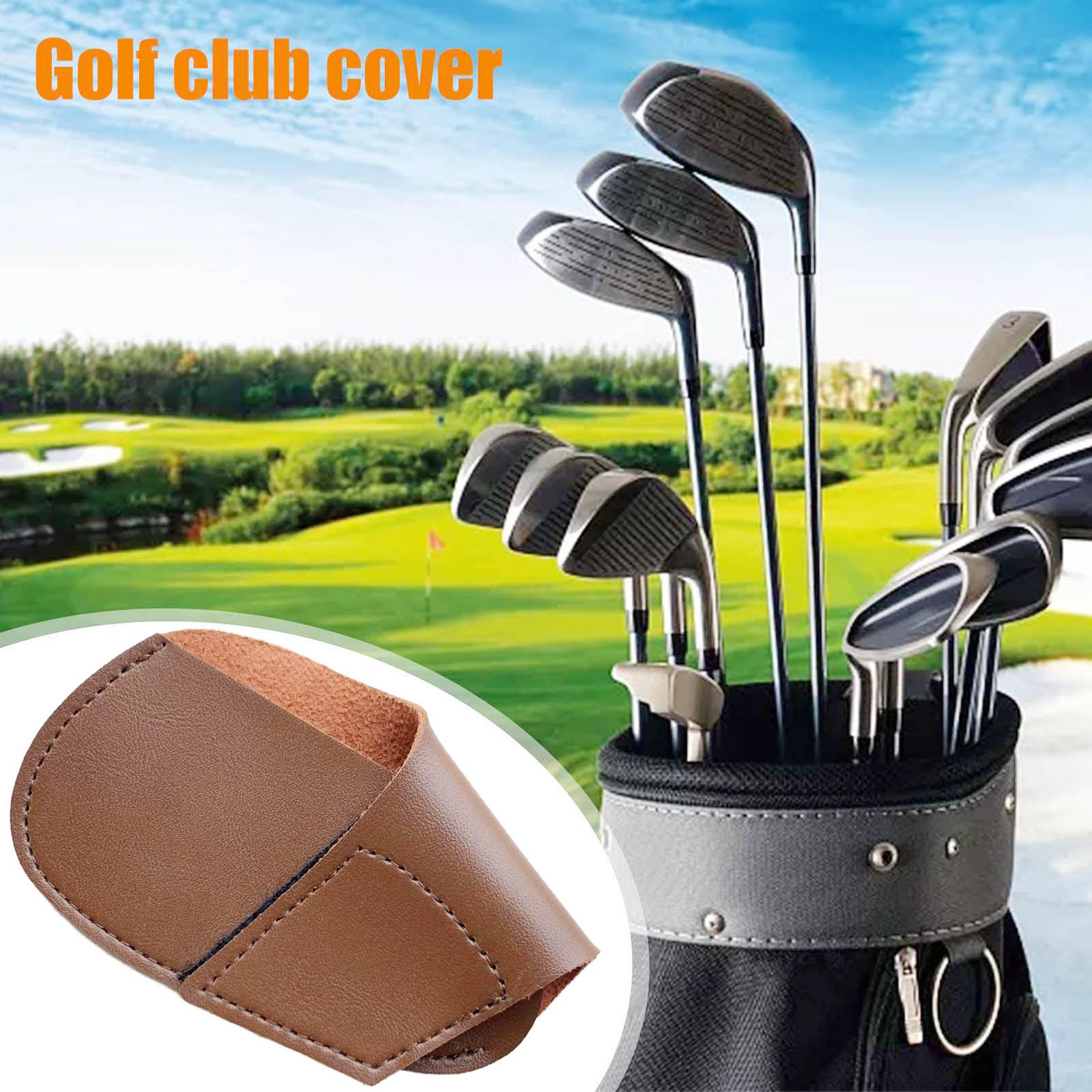 PU Leather Head Cover Protector Golf Iron Head Cover for Golf Coffee