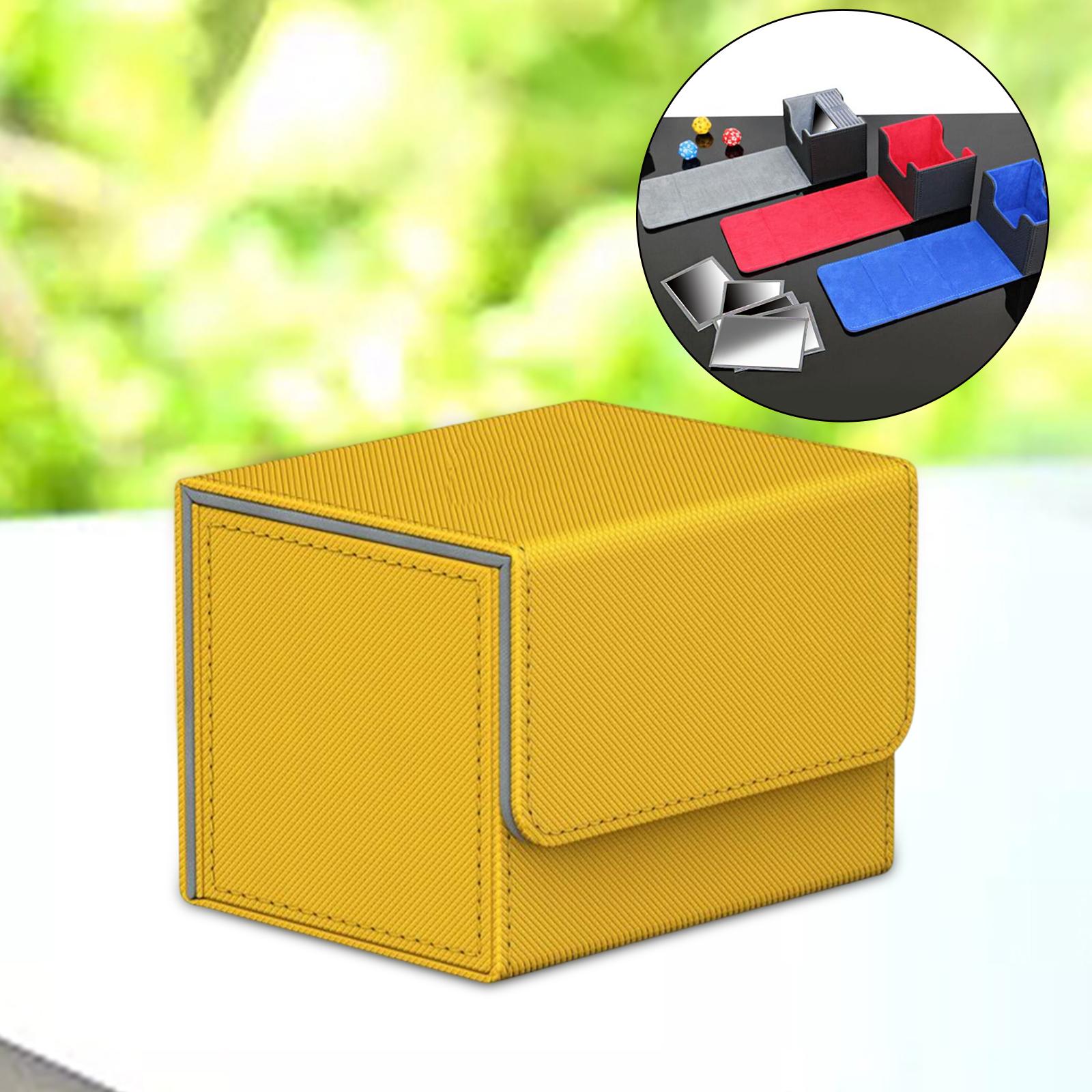 Card Deck Box Organizer Storage Standard Container Game Card yellow
