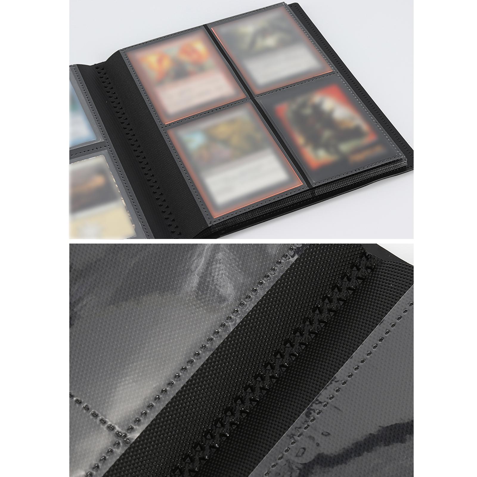 Trading Card Holder Cards Collectors Album Folder 20 Sheet for Game Cards Black