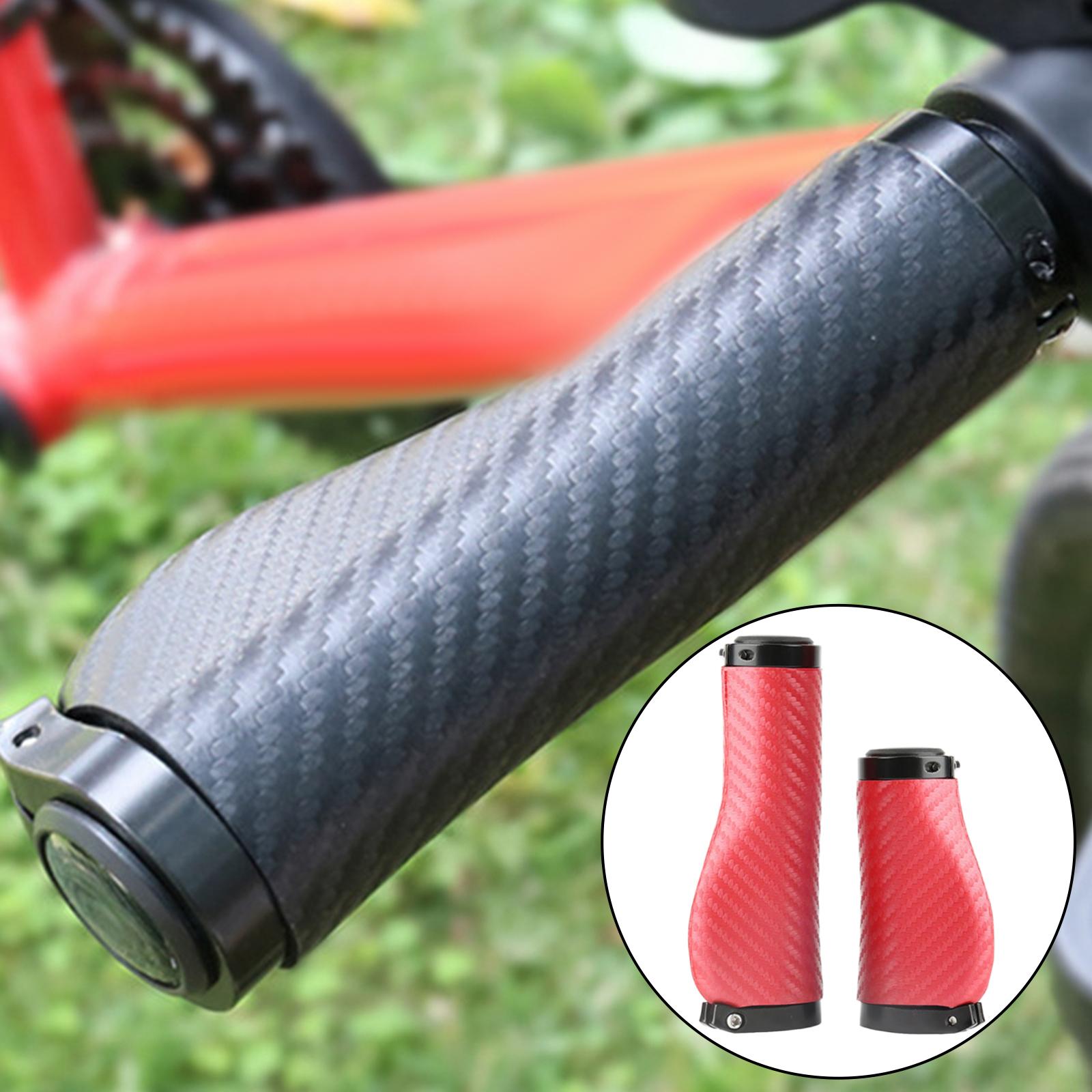 2Pcs Universal Mountain Bike Handlebar Grips Bicycle Grips Long Short Red