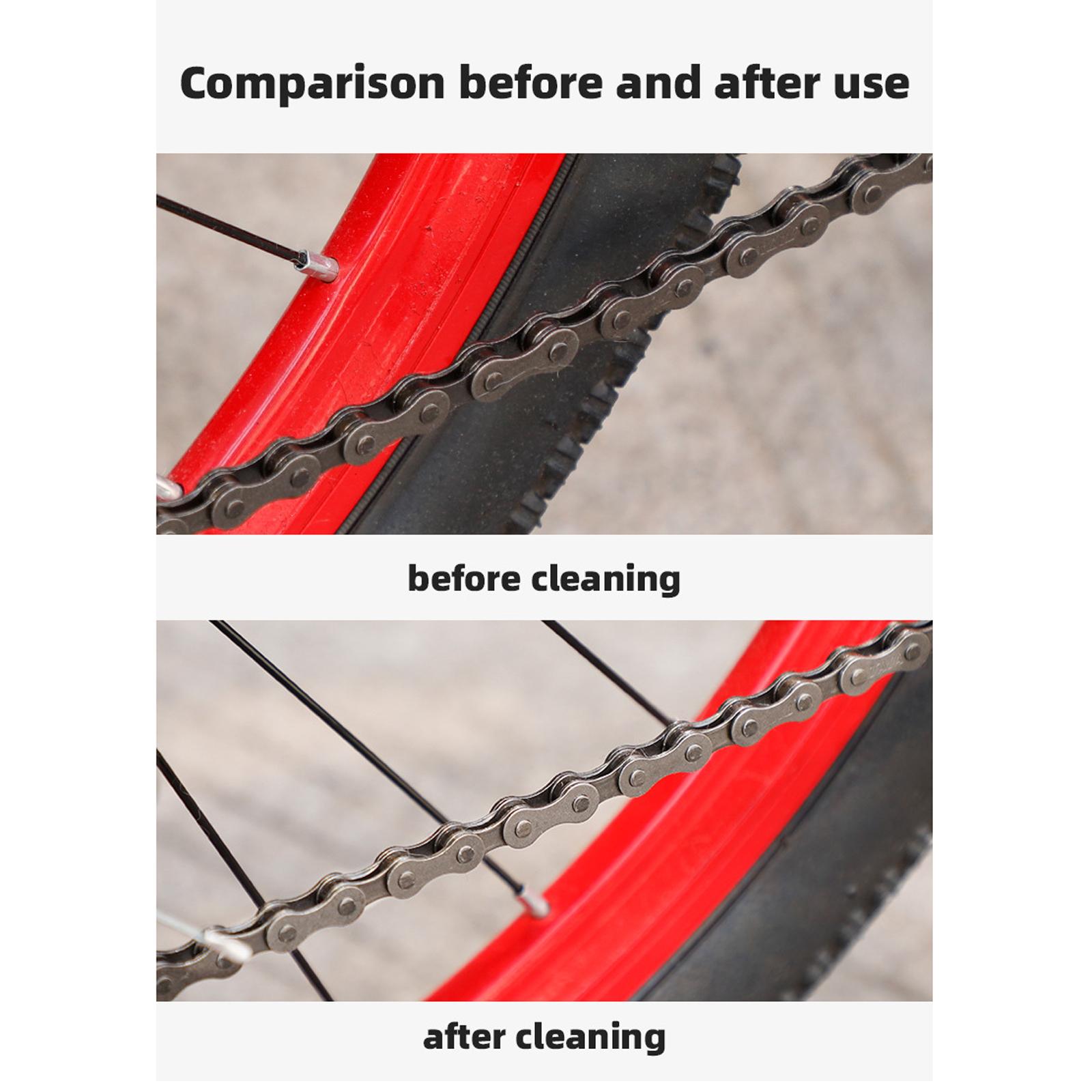 Portable Cleaning Brush Tool Washing Outdoor Bike Chain Cleaner Scrubber Black