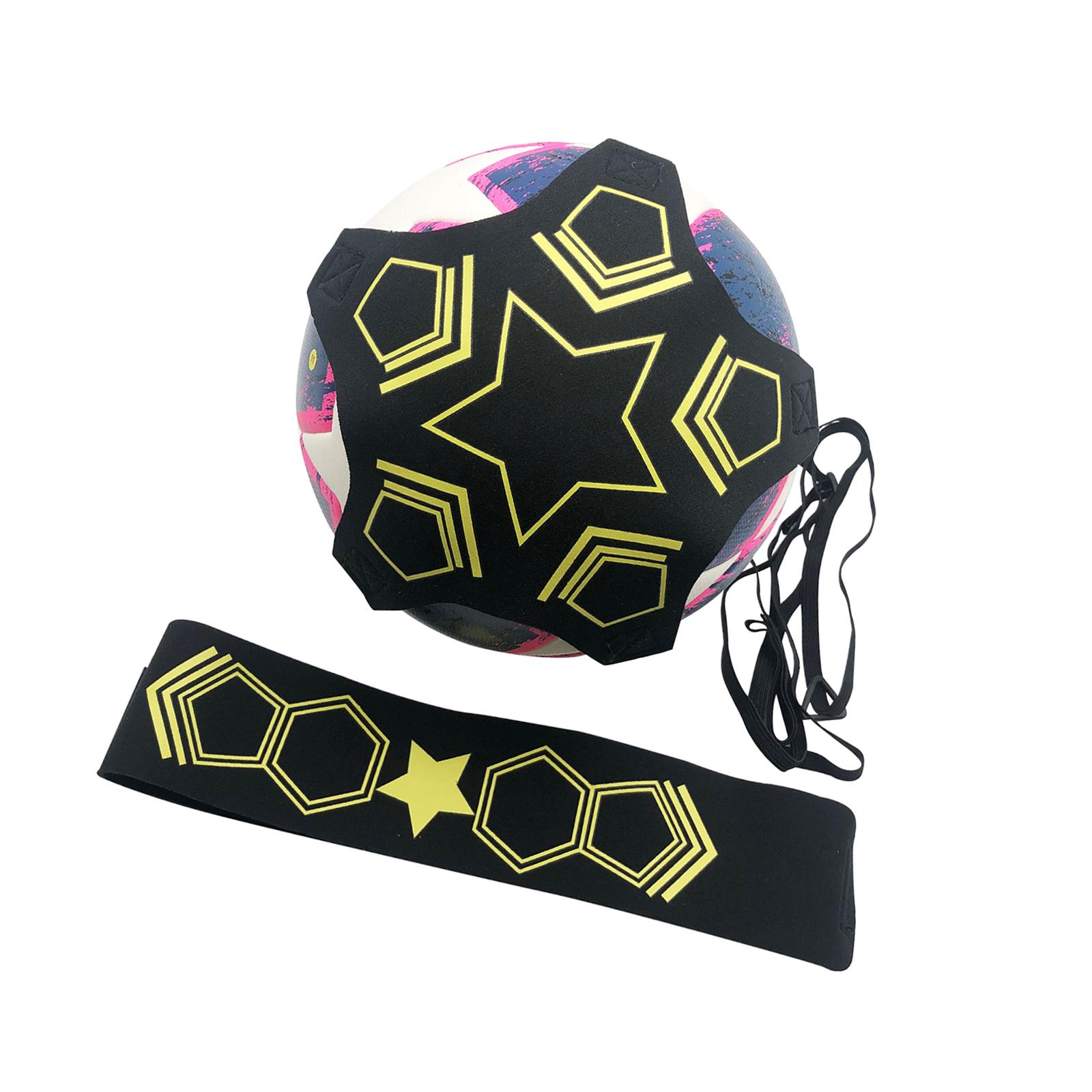 Kick Throw Solo Practice Fits Ball 3, 4,and 5 Game Ball Hands Soccer Trainer Star