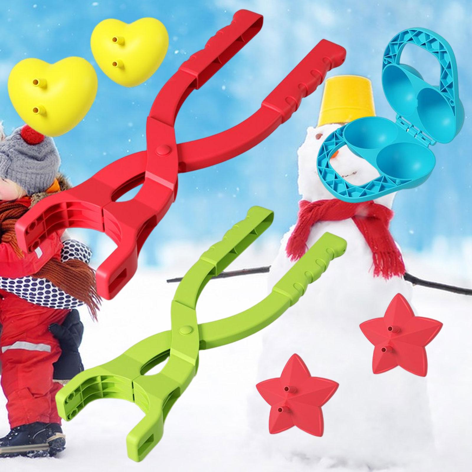 Snowball Maker Clip Winter Creative for Children Games Snow Ball Fights PentagramHeart2 in 1
