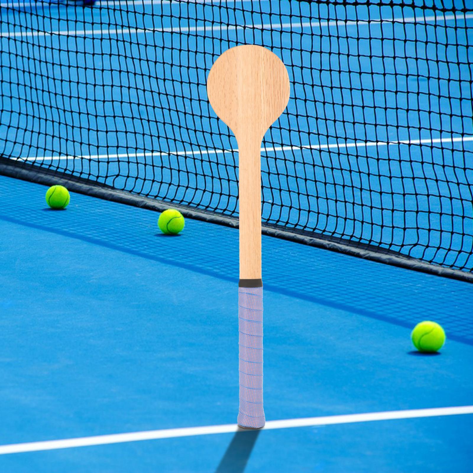 Wooden Tennis Pointer Spoon Wooden Spoon 55x12cm for Training Beginner blue