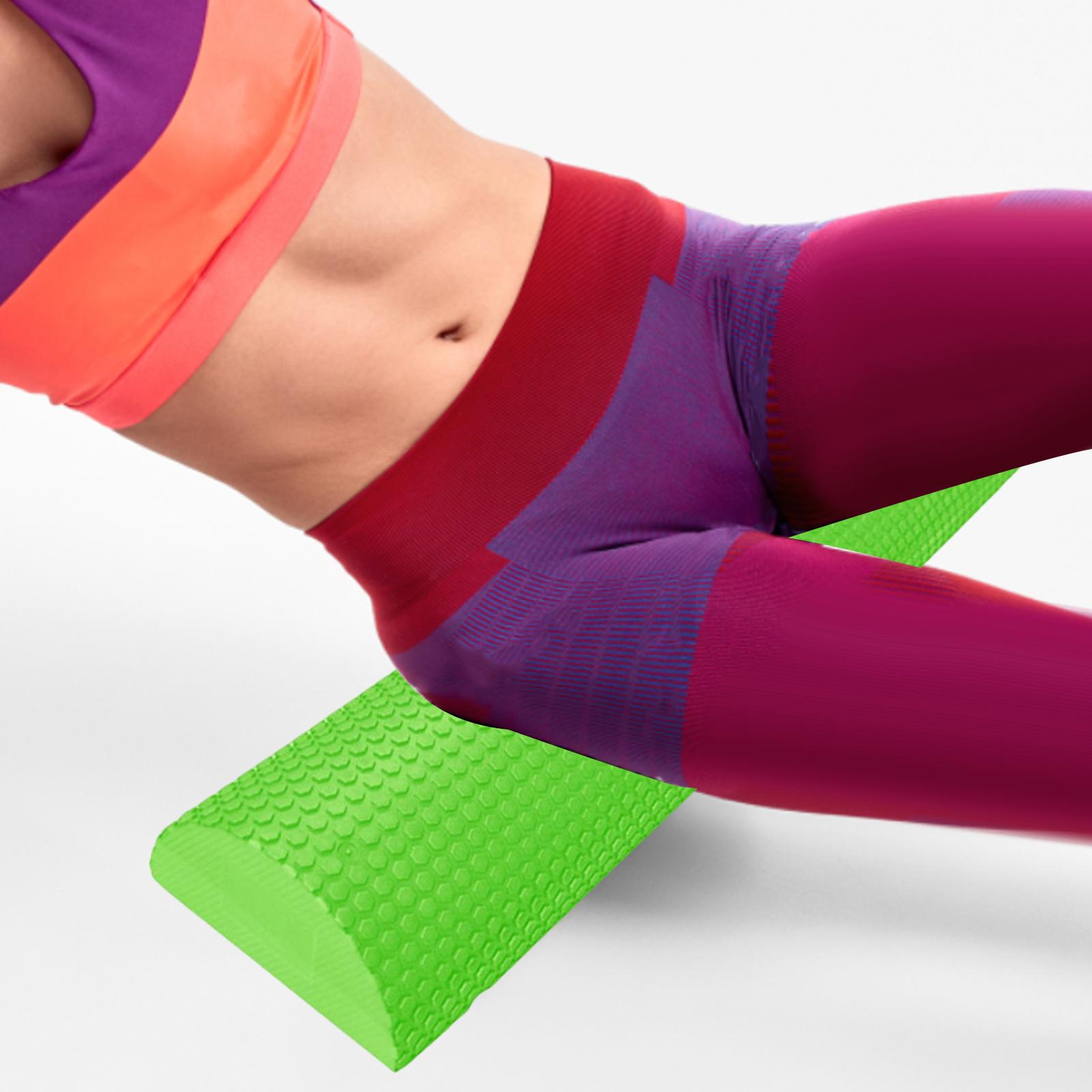 Lightweight Yoga Column Roller Foam Roller Massage Semicircle for Home Gym Green