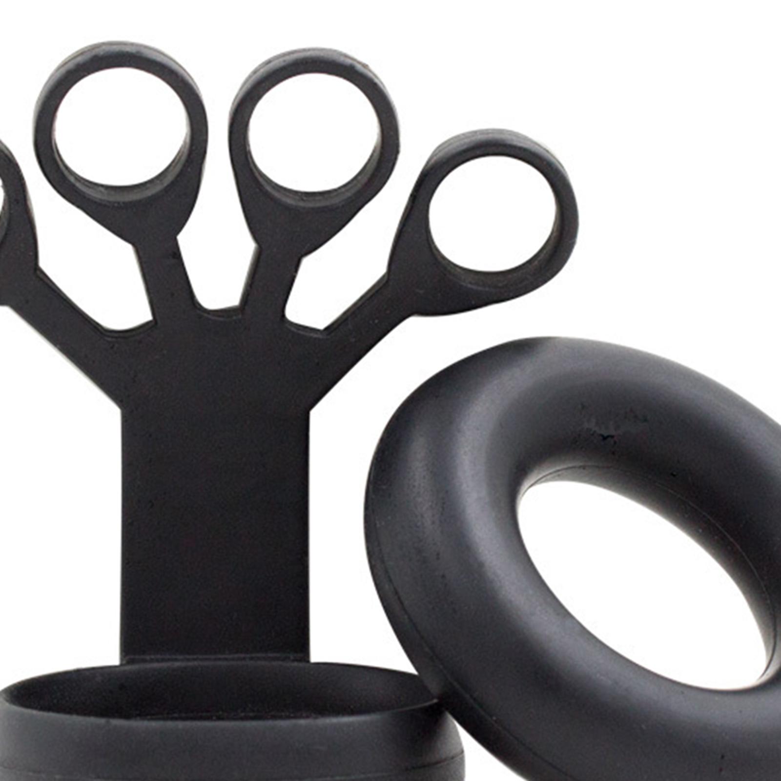 Hand and Finger Strengthener Finger strength trainers Silicone Finger Gripper Black