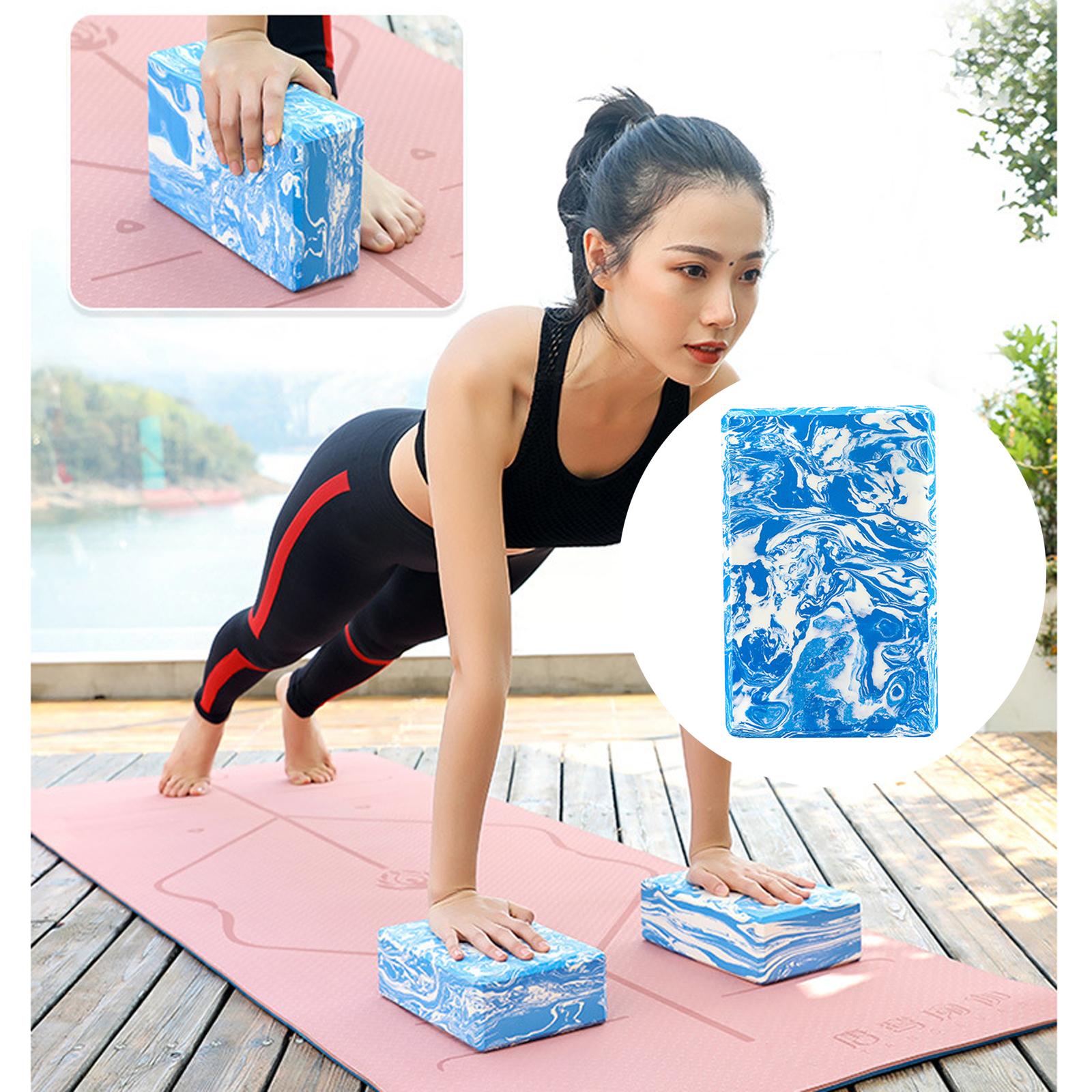 Exercise Brick Prop Training Improve Strength Balance Flexibility Yoga Block Blue