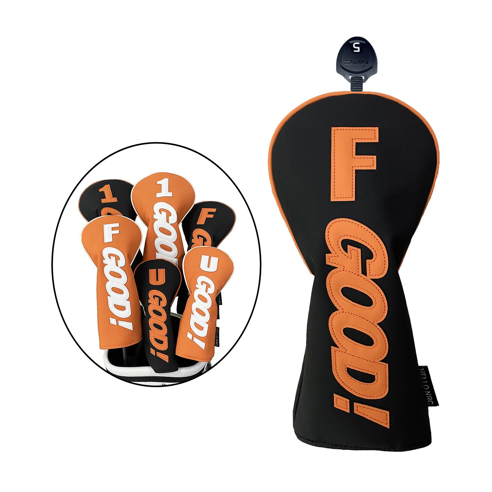 Golf Head Covers for Golf Clubs for Sports Accessories Golfer Transportation Black Color F