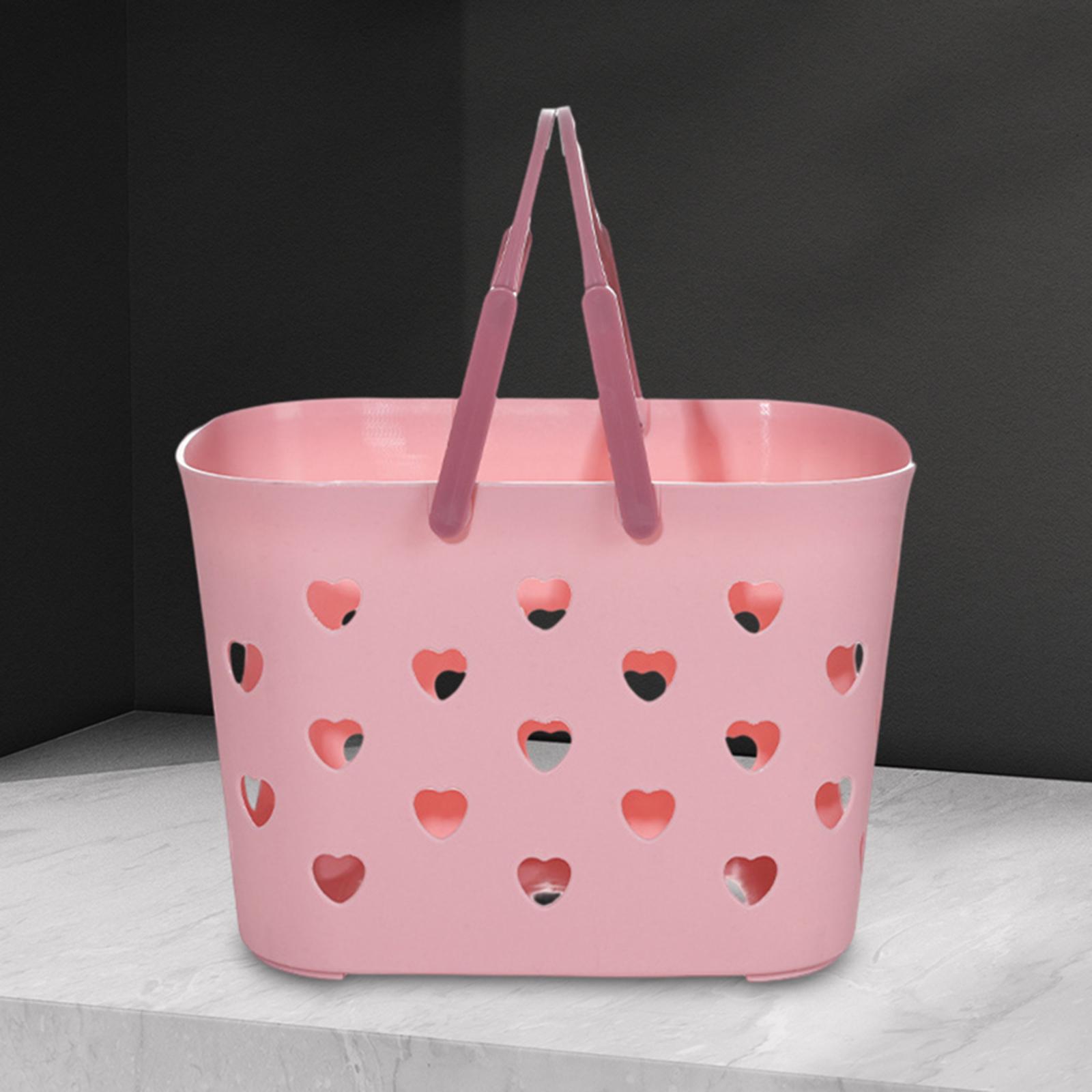 Hanging Shower Caddy Bin Multifunctional Organizer Hollow for kitchen Pink