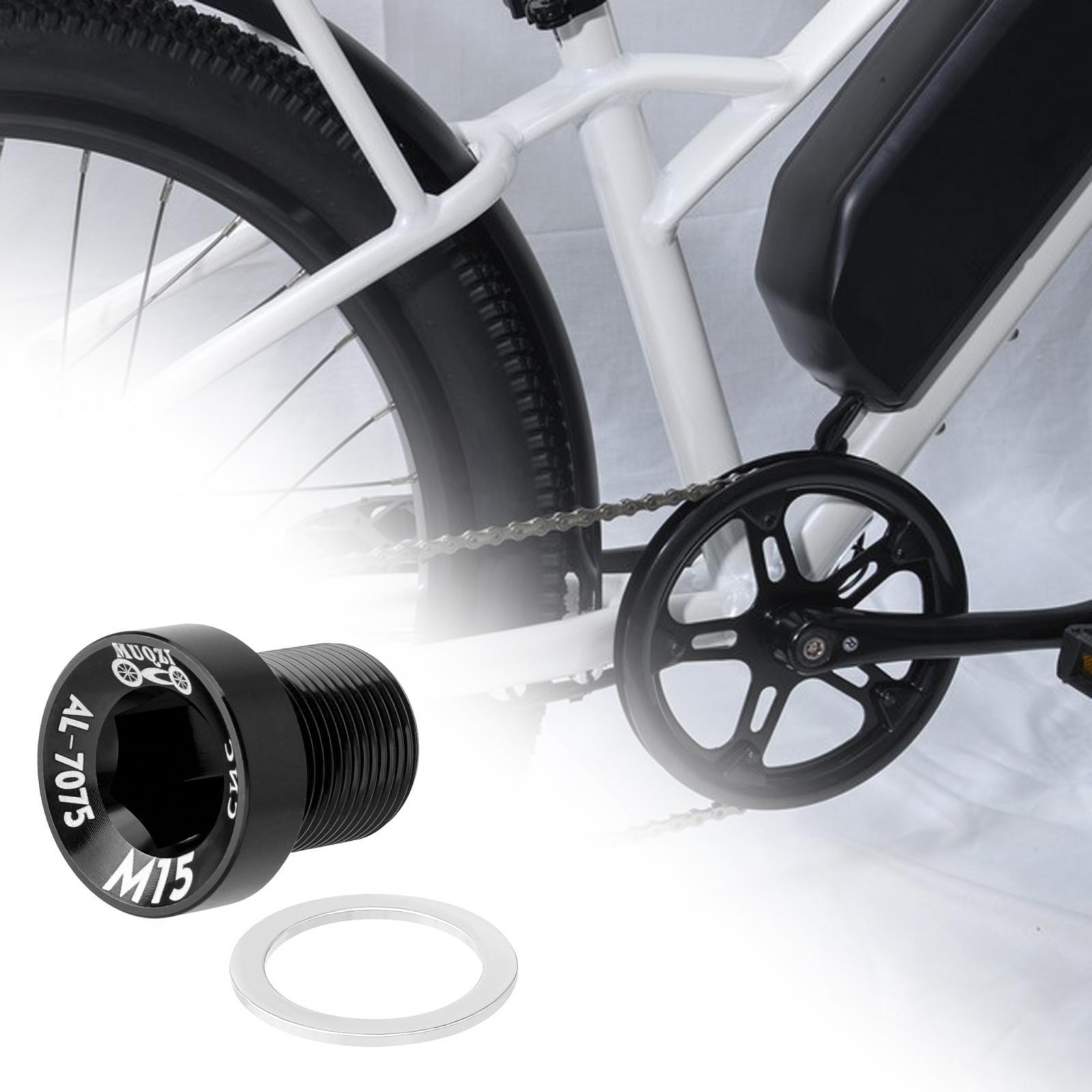 4xBike Crankset Screw Crank Arm Fixing Bolts Cycling Components Crankset Cover black