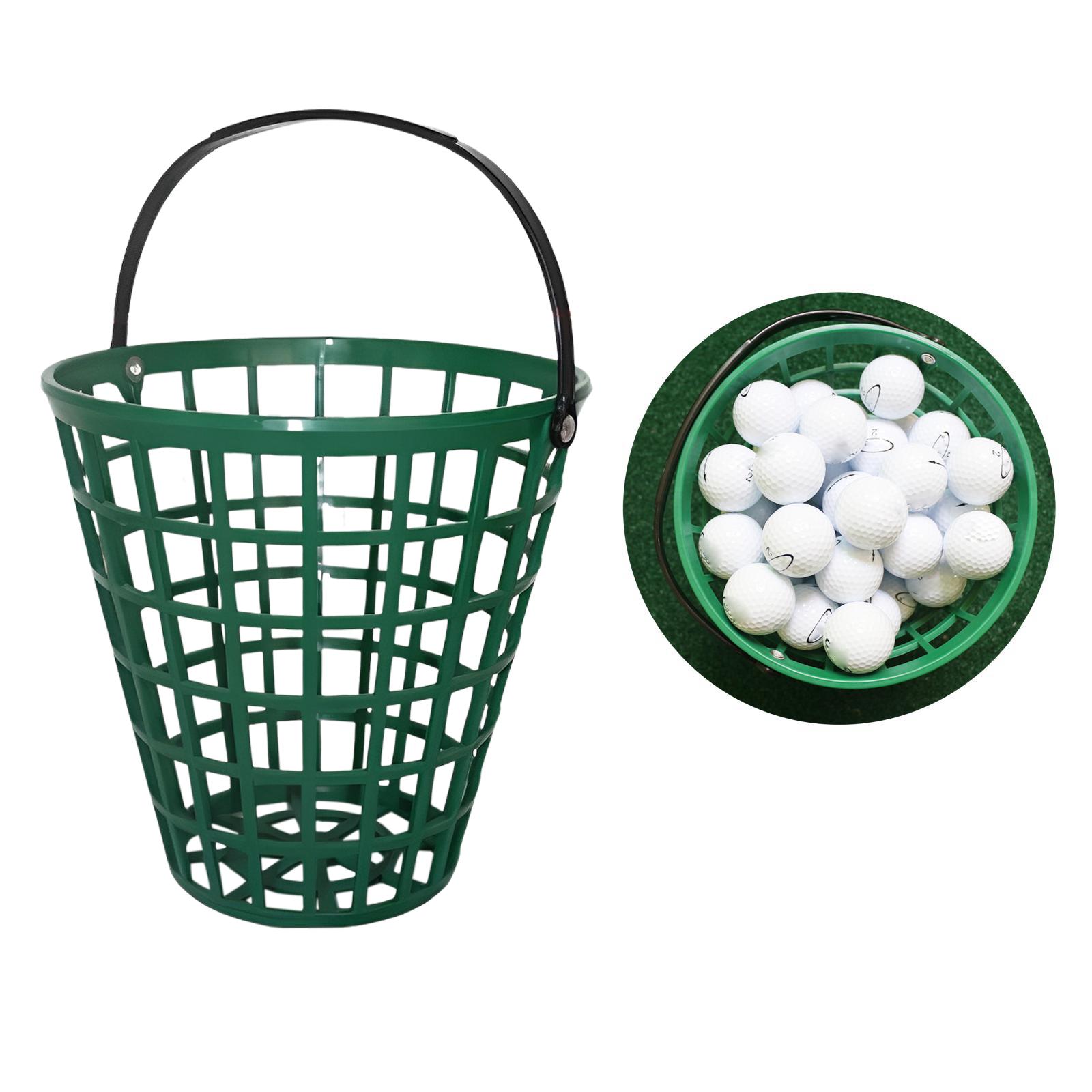 Golf Range Bucket Carrier Outdoor Sports Golfball Container Golf Ball Basket Holds 75 Balls