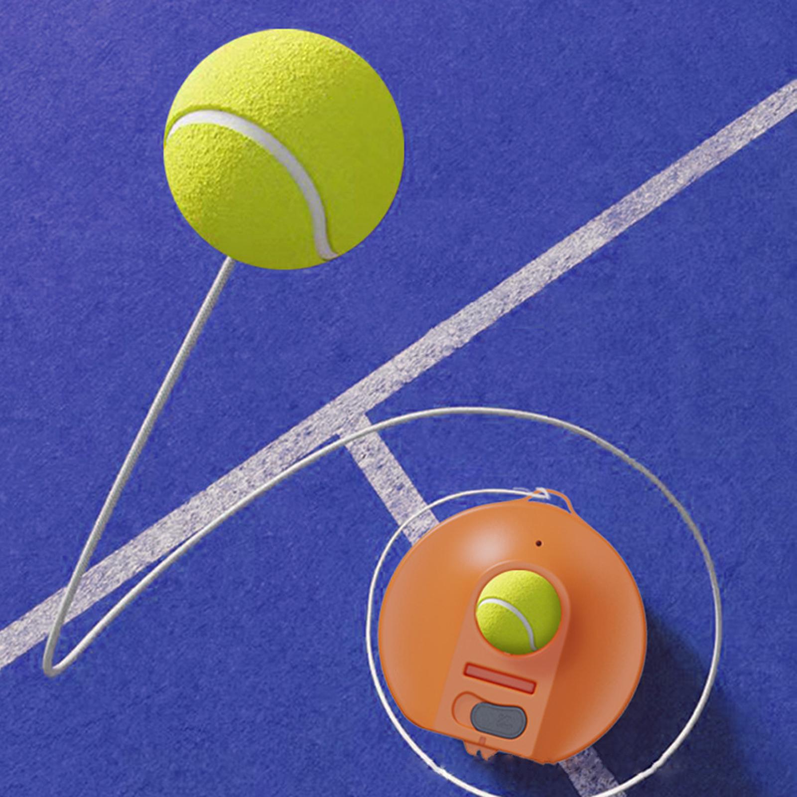 Single Tennis Ball Trainer Training Equipment Accessory Tennis Training Tool Orange