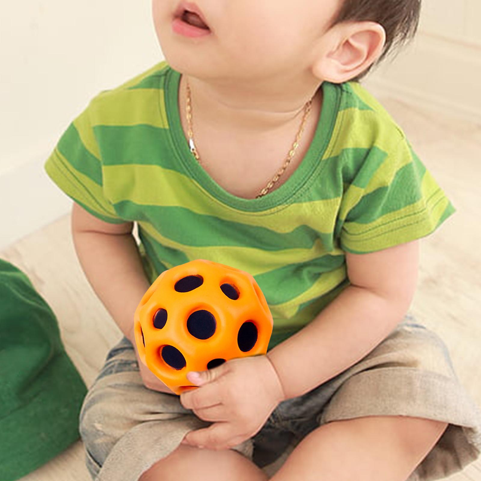 Bouncy Ball Lightweight Ergonomic Design Bouncing Ball Kids and Adults Toy Orange