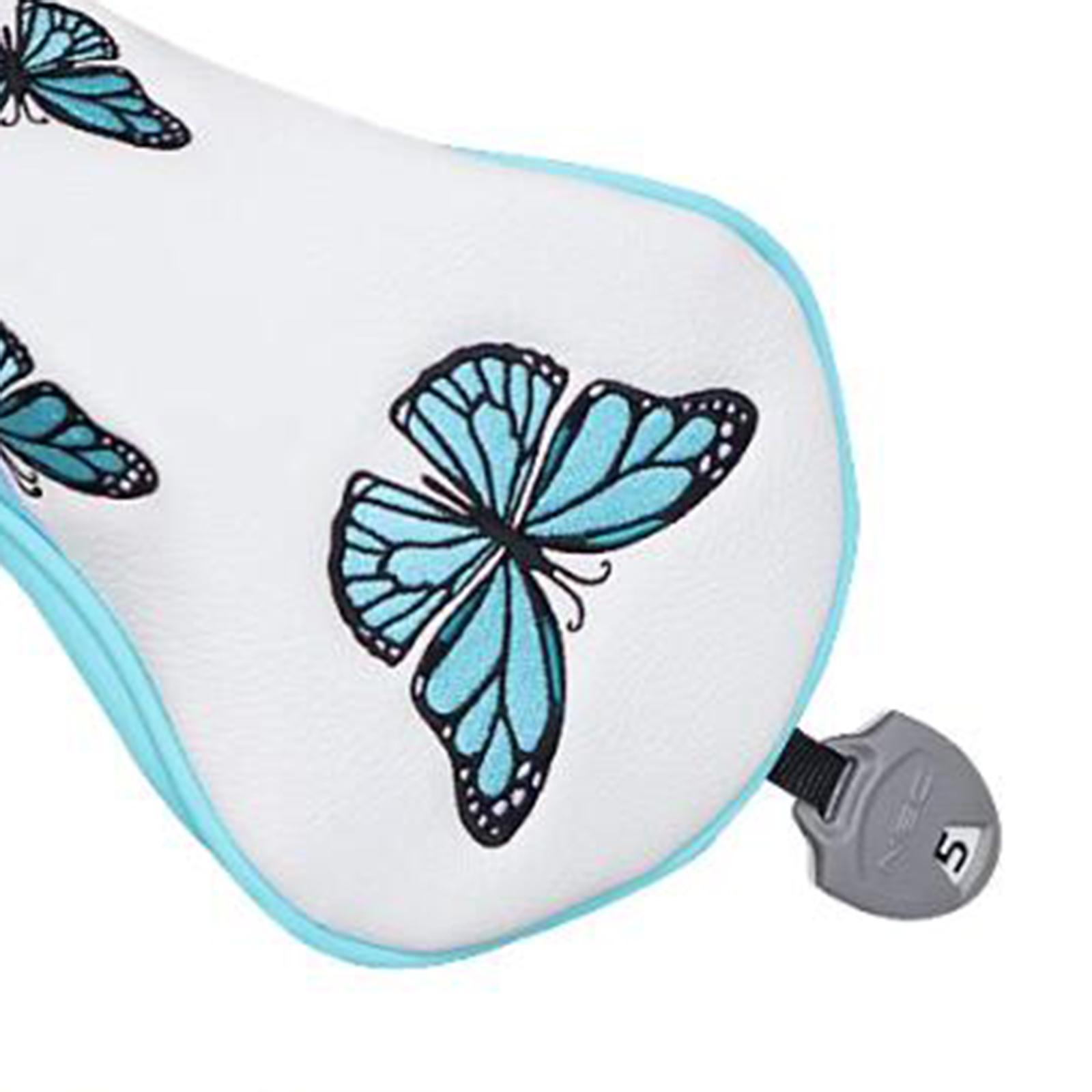 4x Golf Club Head Covers Long Neck Scratchproof Professional Golf Headcovers white