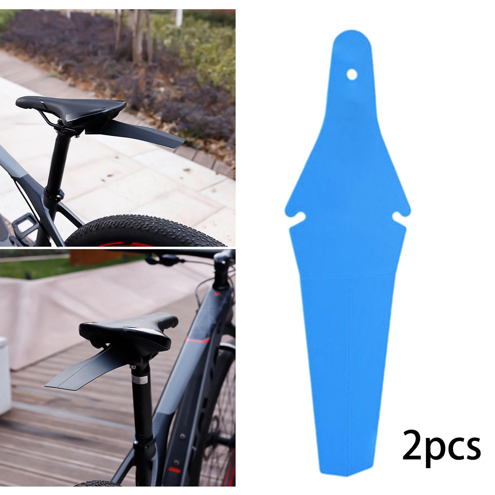 2x Bicycle Mudguard Easy to Install Riding Replacement Part Biking Saver Blue