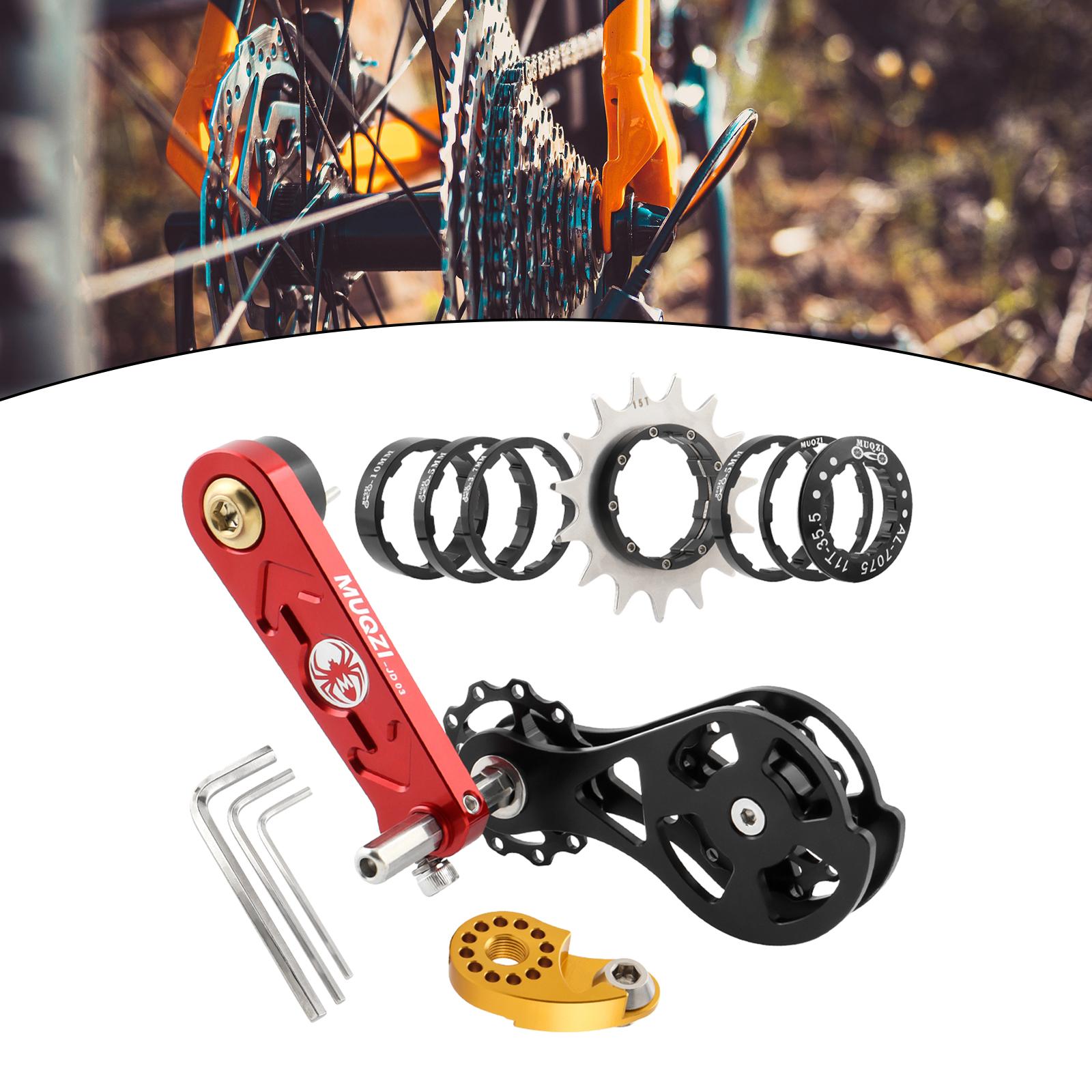 Mountain Bike Single Speed Conversion Kit Bicycle Components Chain Tensioner 15T Red