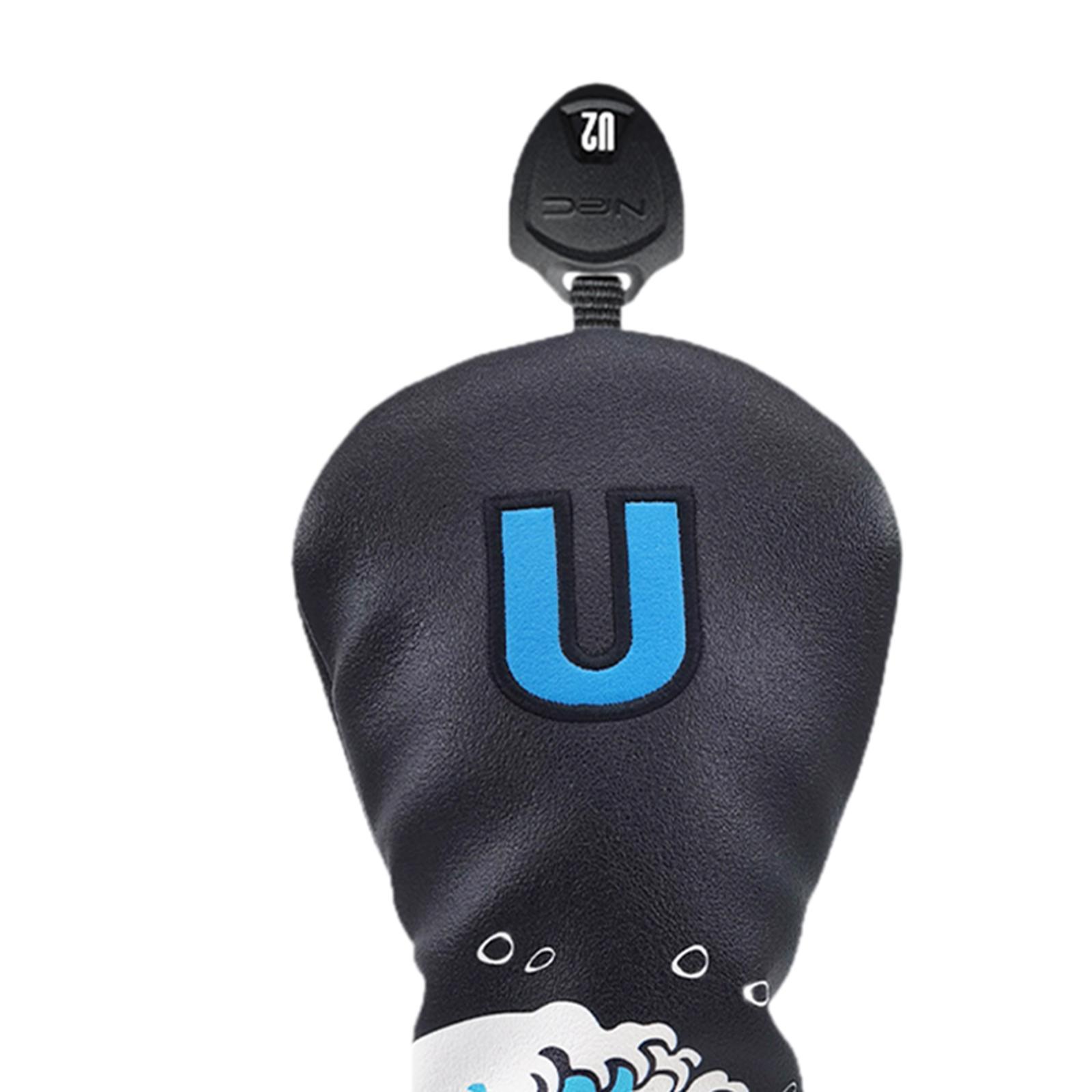 Golf Wood Headcover Wear Resistant Waterproof Scratchproof Protective Sleeve black UT