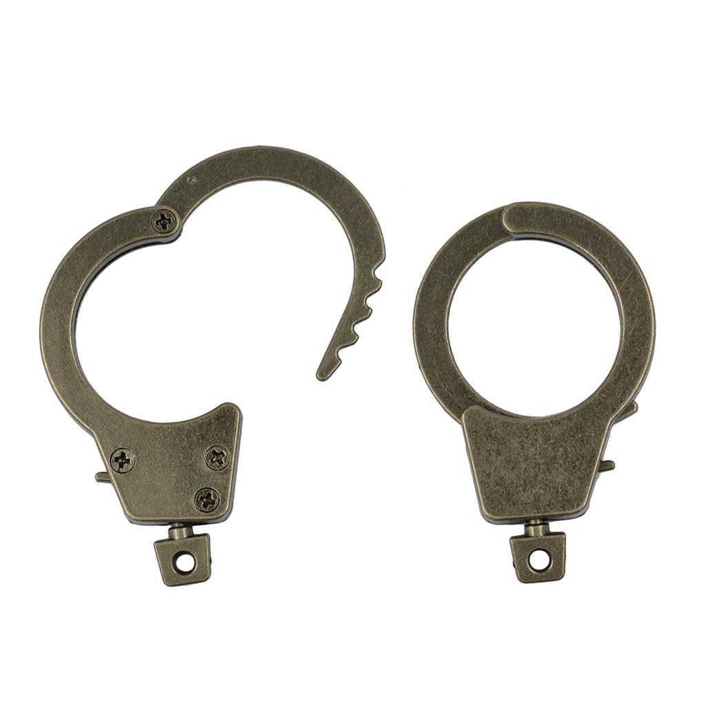 3pcs Steam Punk Bronze Handcuff Style Swivel Clasp Keychain DIY Findings Vintage Gunmetal Black