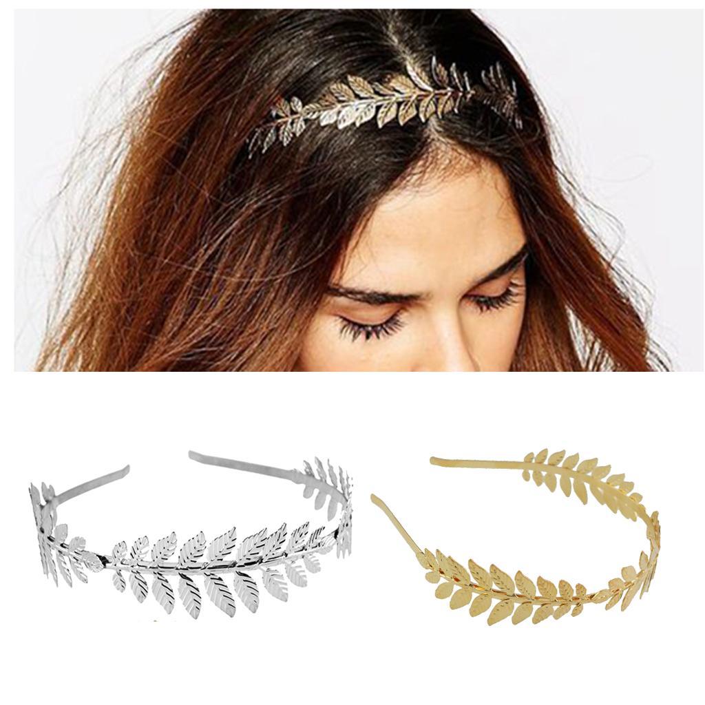Fashion Leaf Branch Lady Hair Crown Head Dress Boho Alice​ Headband Tiaras 