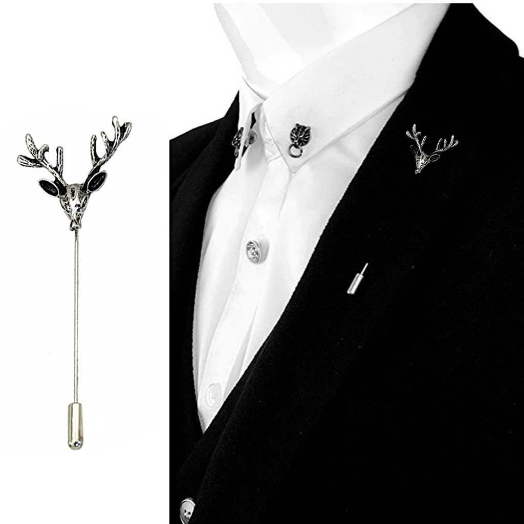E Cher Charmes de Forme Bâton Broche Col Revers Broche Mens Costume