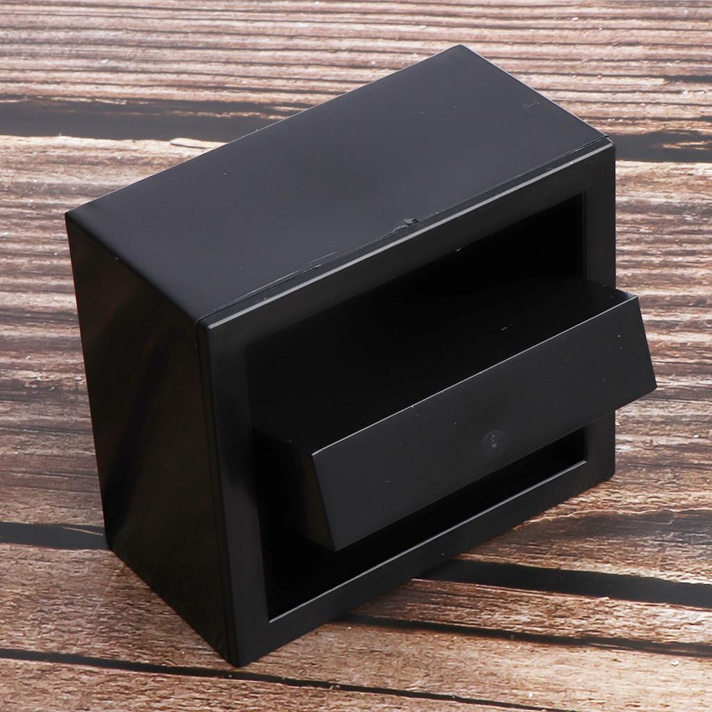 Black Plastic Overturn Cuff Links Box Cufflinks Holder Storage Case Jewelry