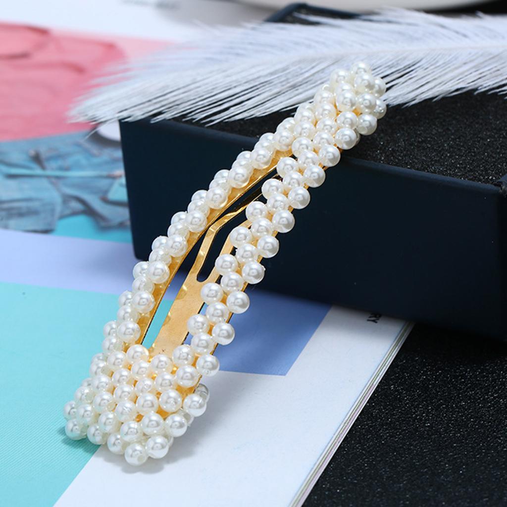 1 Piece Simulated Pearl Snap Hair Clips Barrettes Toddler Teens Hairpin C