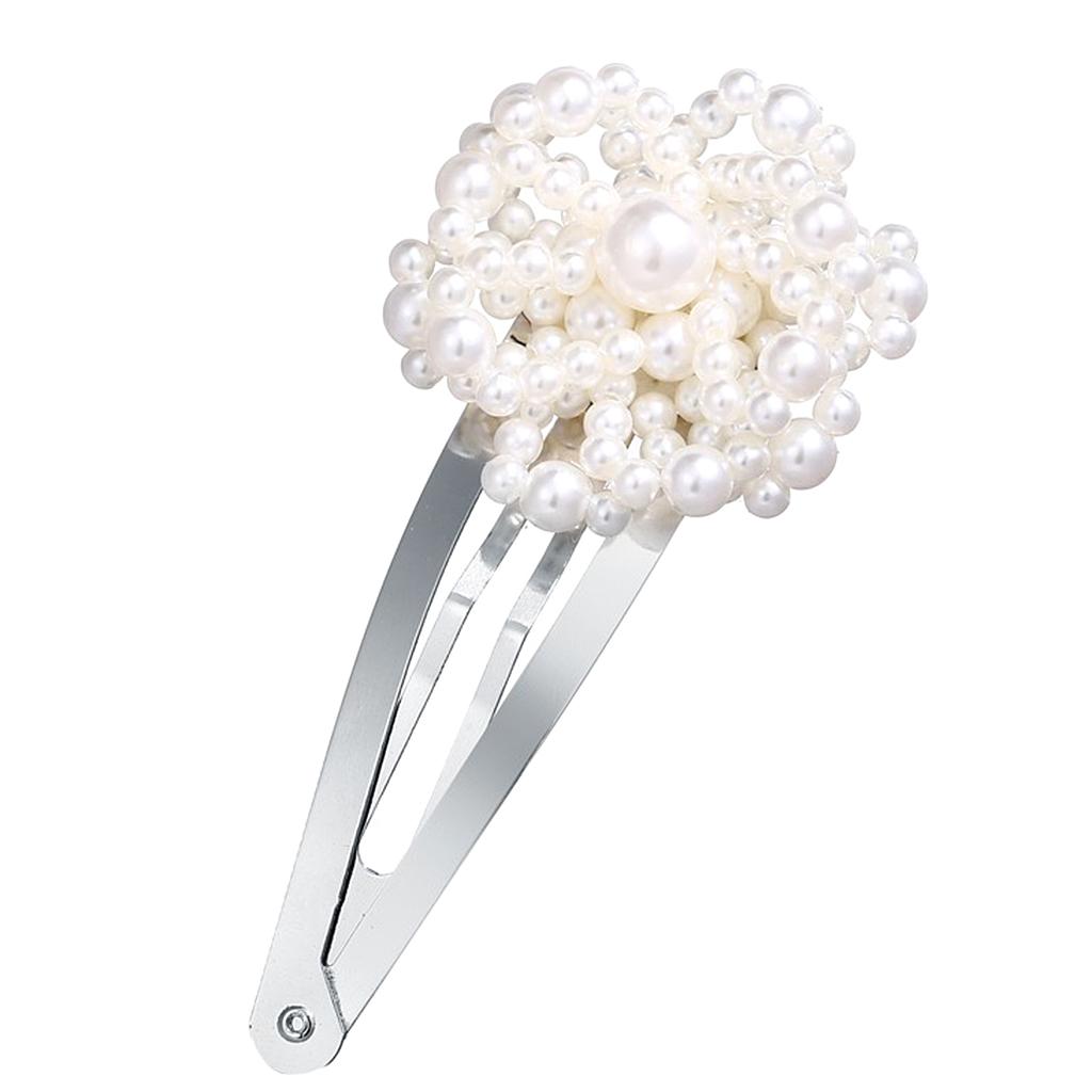 Pearls Hair Brooch Barrettes Jewelry Accessory Hair Pin Bang Clips 6