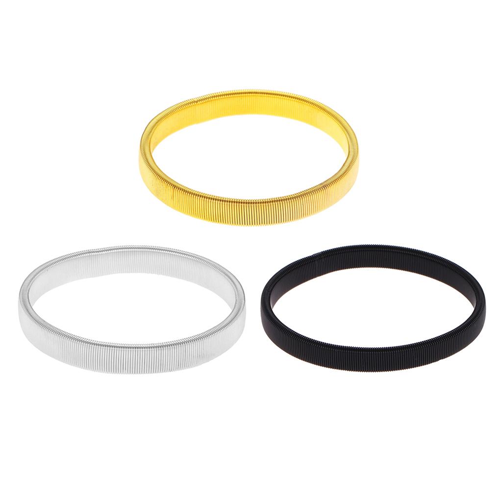 Mens Shirt Sleeve Holder Metal Anti-Slip Elastic Bracelet Armband Gold