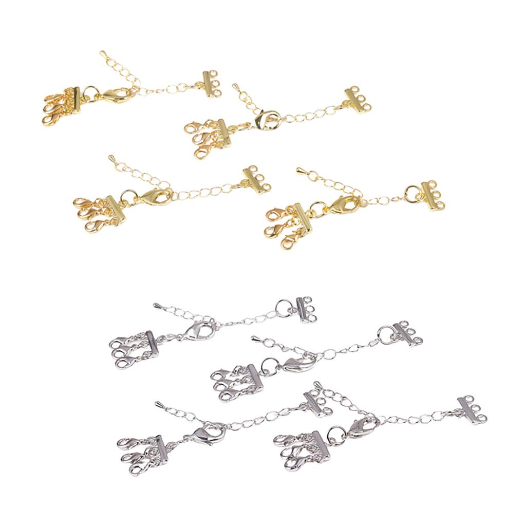 5cm 6 Ring Chain Jewelry Beads Necklace Pendant DIY Craft Making golden