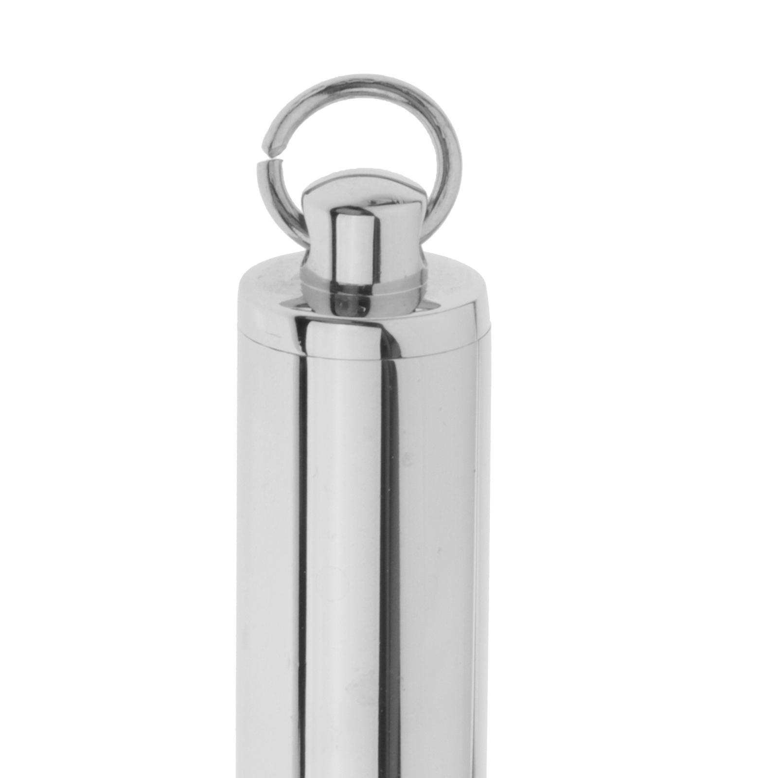 Stainless Steel Ashes Pendant Funeral Necklace Ash Holder Silver Bullet 35mm