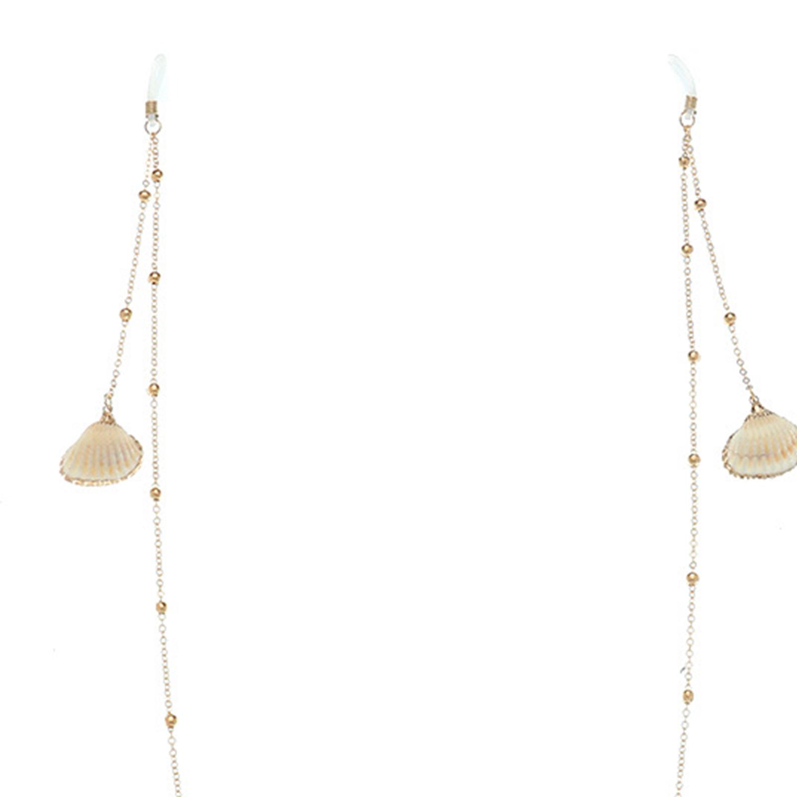 Glasses Chain with Shell Pendant Eyeglass Eyewear Lanyard Link Retainer