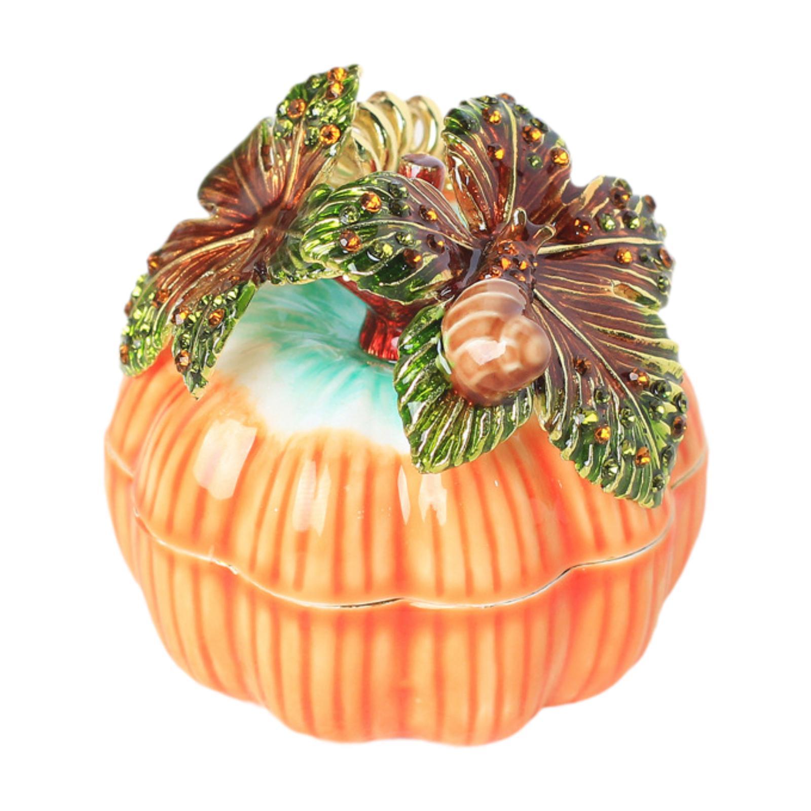 Jewelry Box Enameled Pumpkin