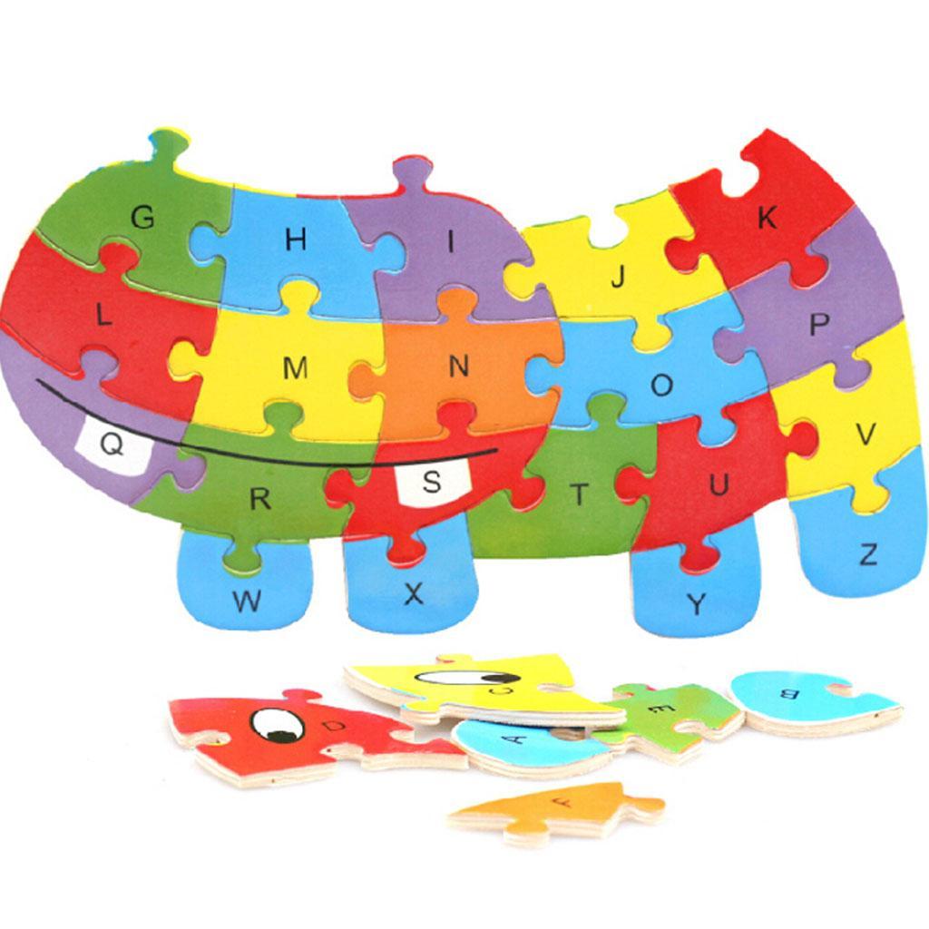 wooden animal alphabet puzzle jigsaw a z educational