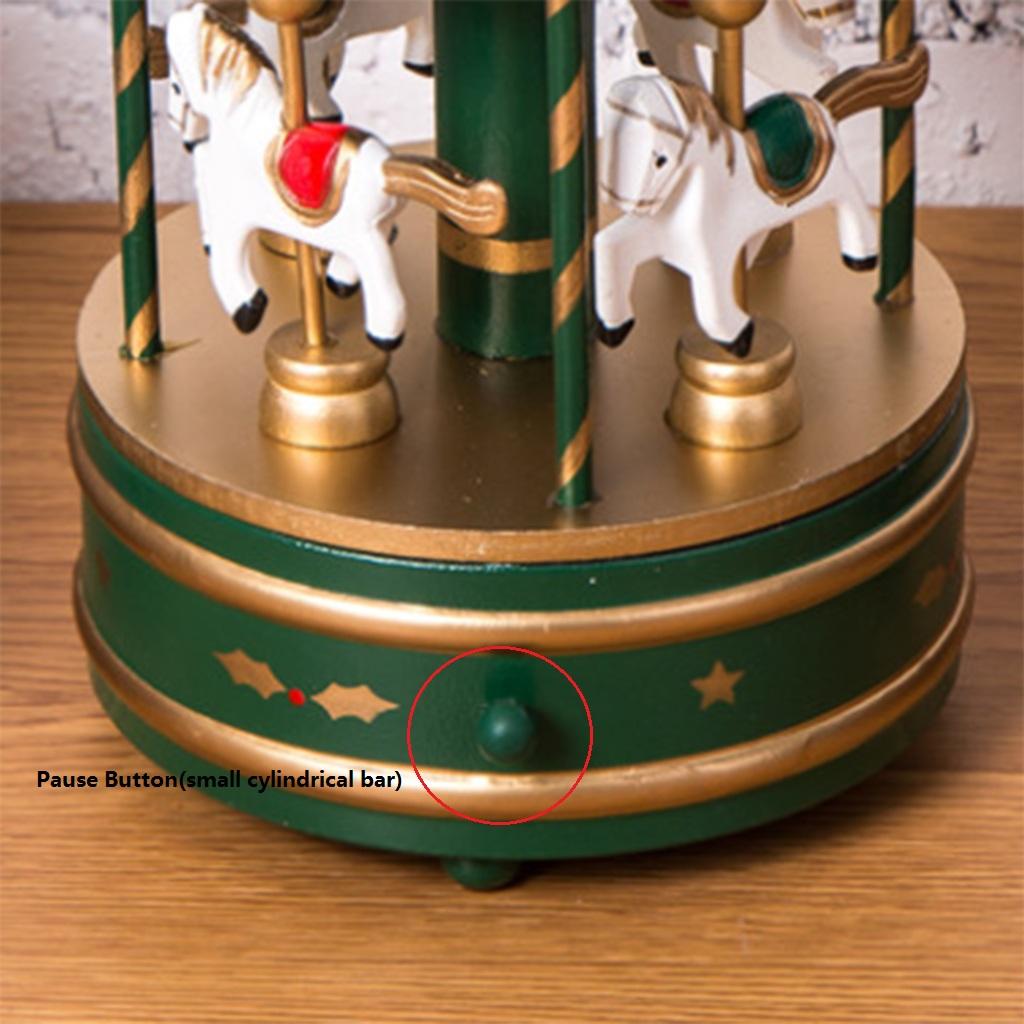 Vintage Wooden Carousel Musical Box Wind Up Toy Kids Christmas Gift Home Decor eBay