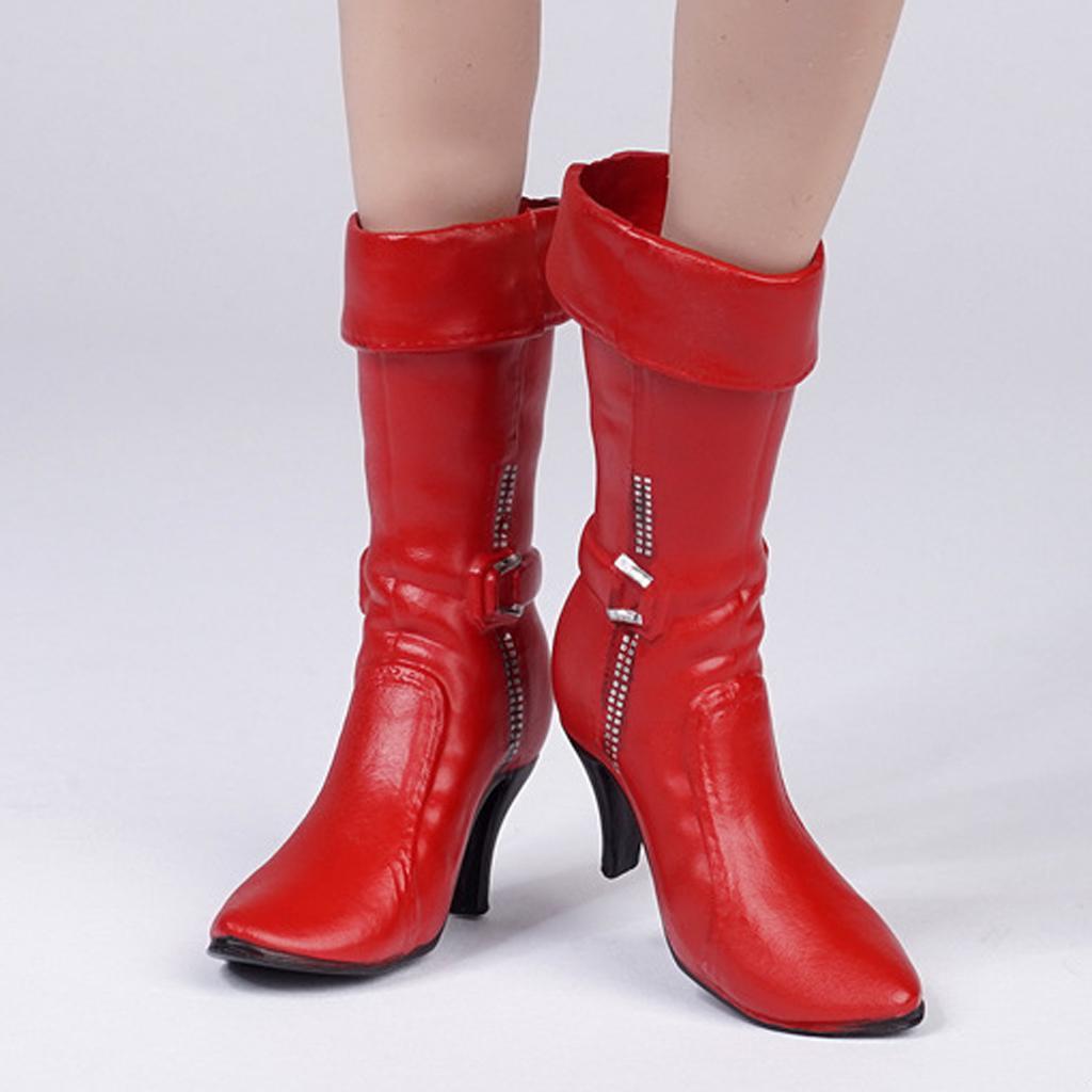1/6 Scale High Heeled Boots Shoes for 12inch Female Action Figure Body ...