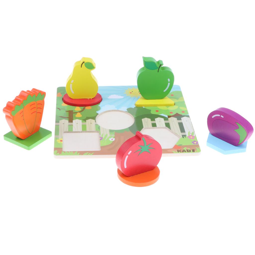 Wooden 3D Jigsaw Puzzle Baby Toddler Educational Learning Toy - Orchard