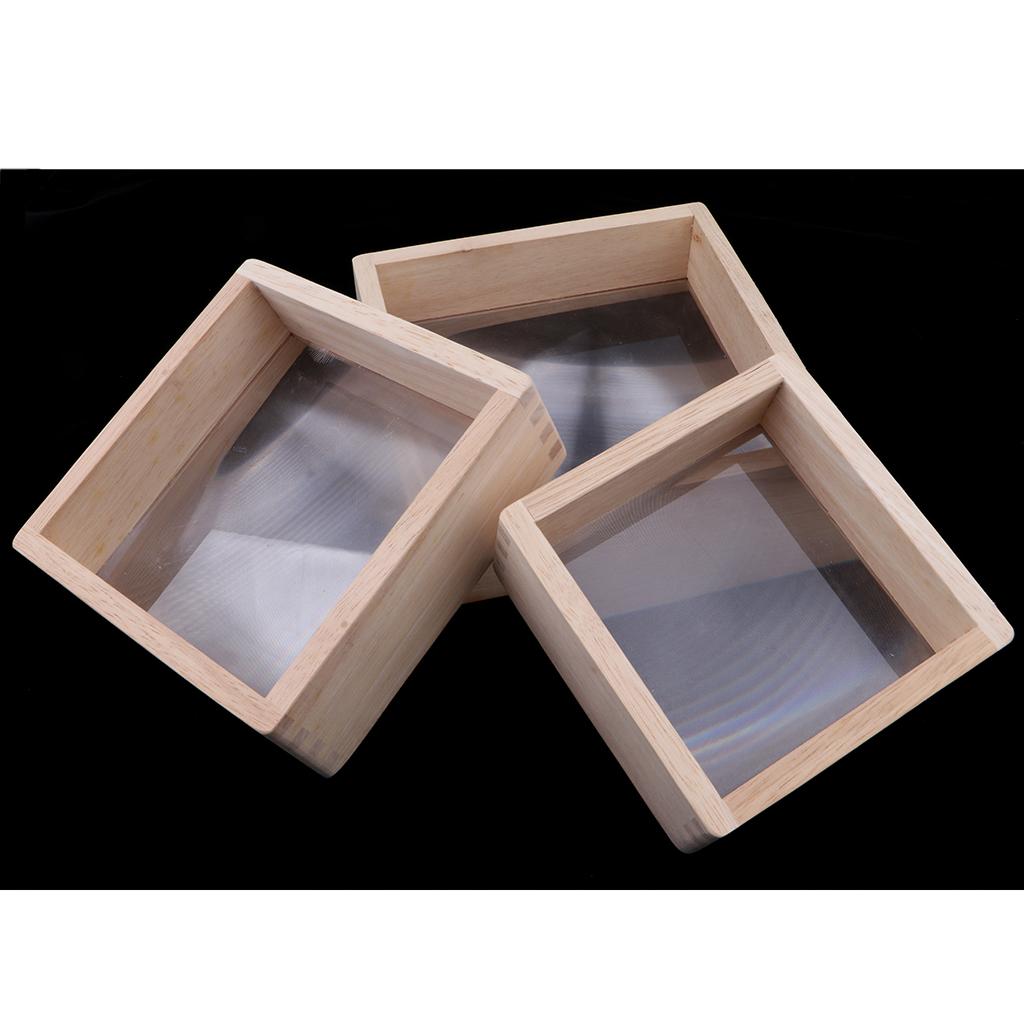 Children Montessori Toy Wooden Magnification Blocks Buliding Stacking Toy