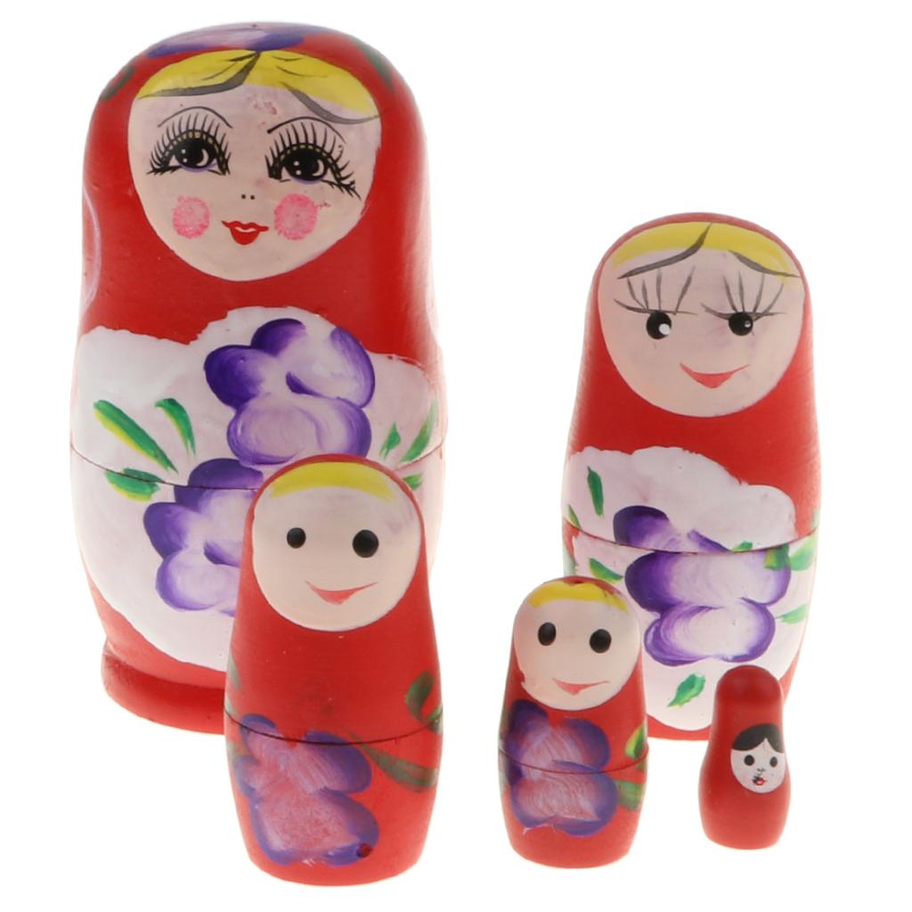 Russian Stacking Nesting Doll Matryoshka set Babushka Dolls 5/6 Pcs Kid