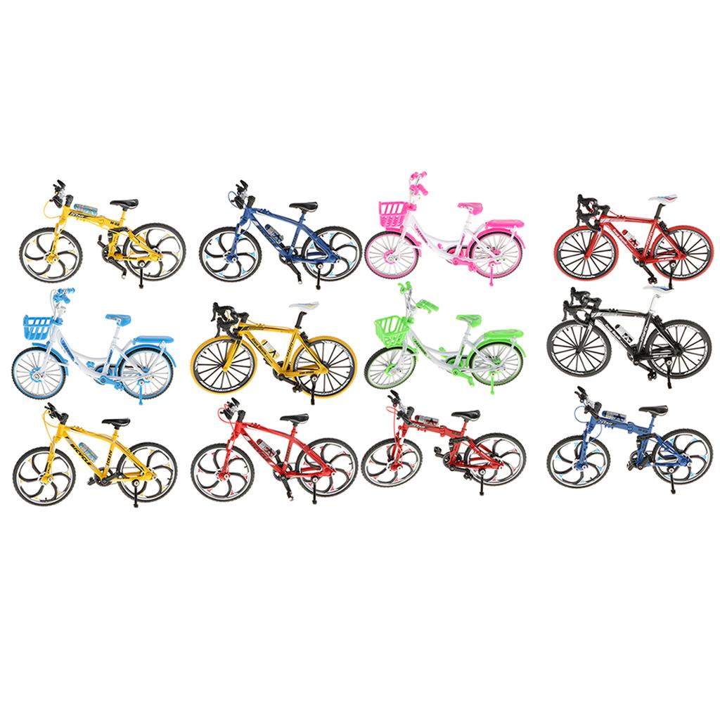 2xSimulation Handmade Alloy Bicycle Model Toy Desktop Collectibles Kids Black