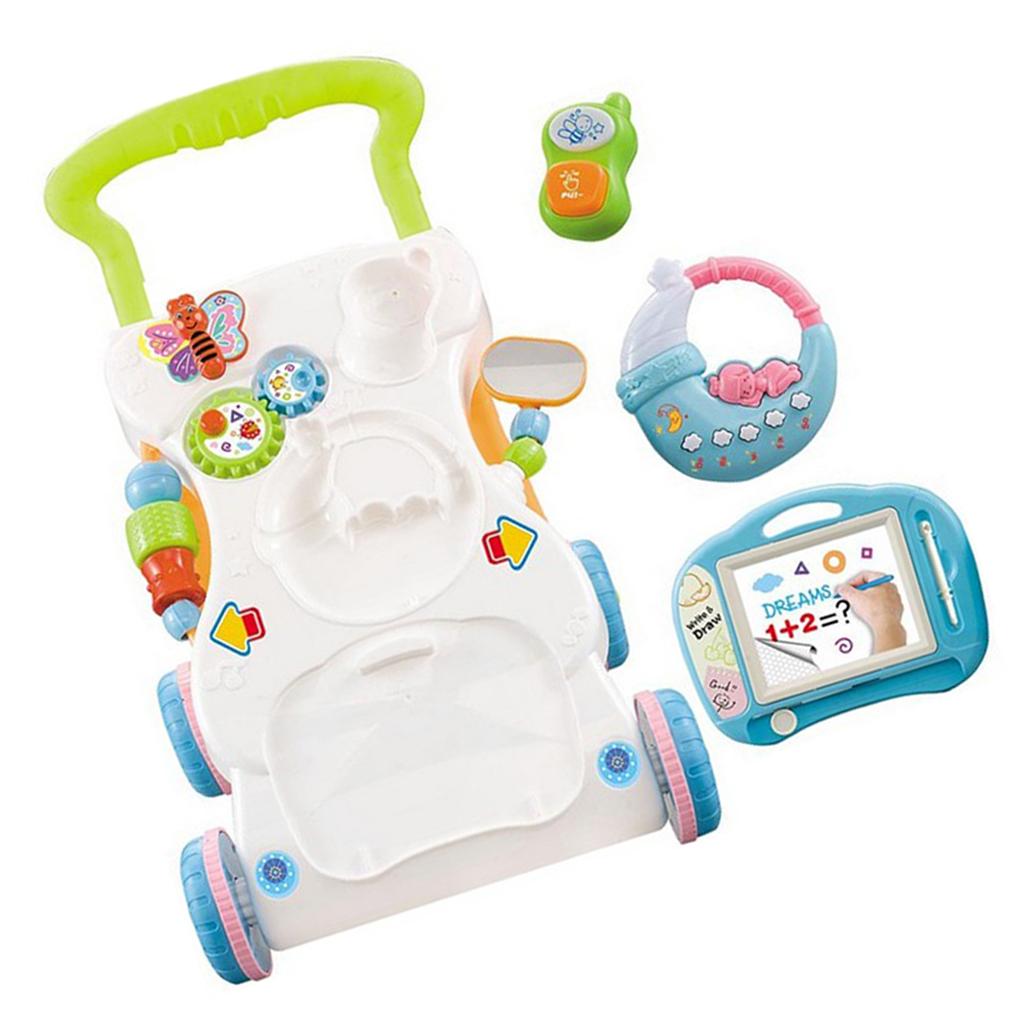 Multi-Functional Sit-to-Stand Push Along Baby Walker Early Educational Toy