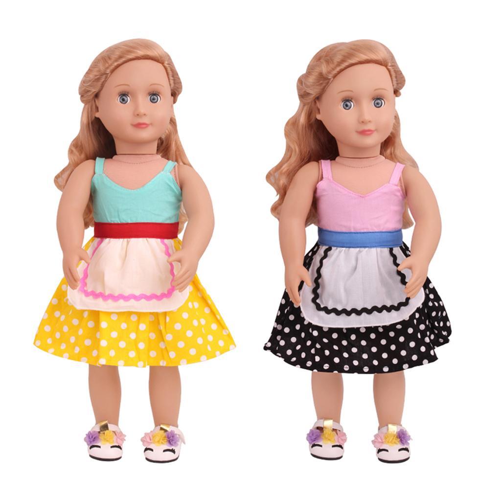 18inch Doll Party Clothes Dress American Doll Matching Outfits For