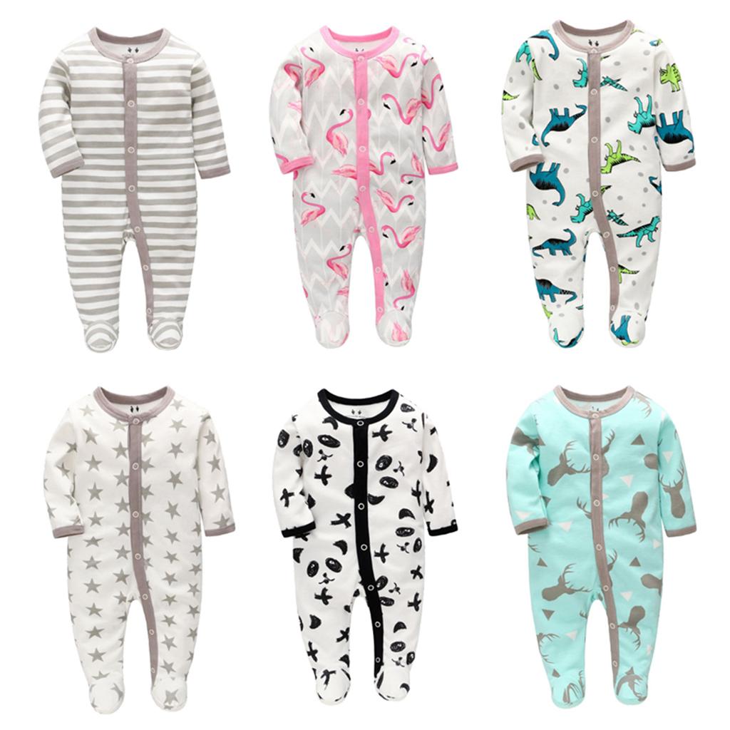 Lovely Newborn Baby Toddler Romper Infant Printed Jumpsuit Outfit Dinosaur L