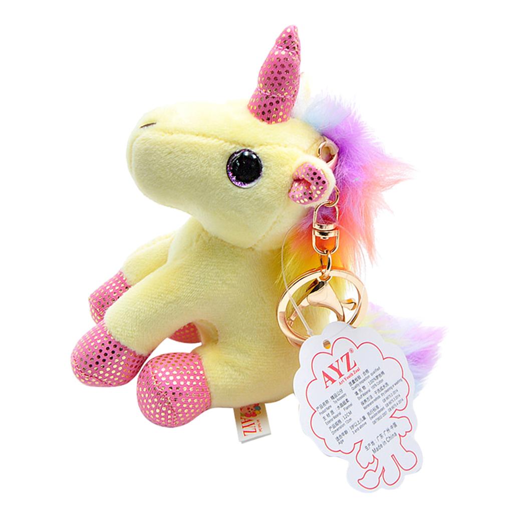  Cute  Unicorn  Plush Stuffed Keychain Keyring for Girls 