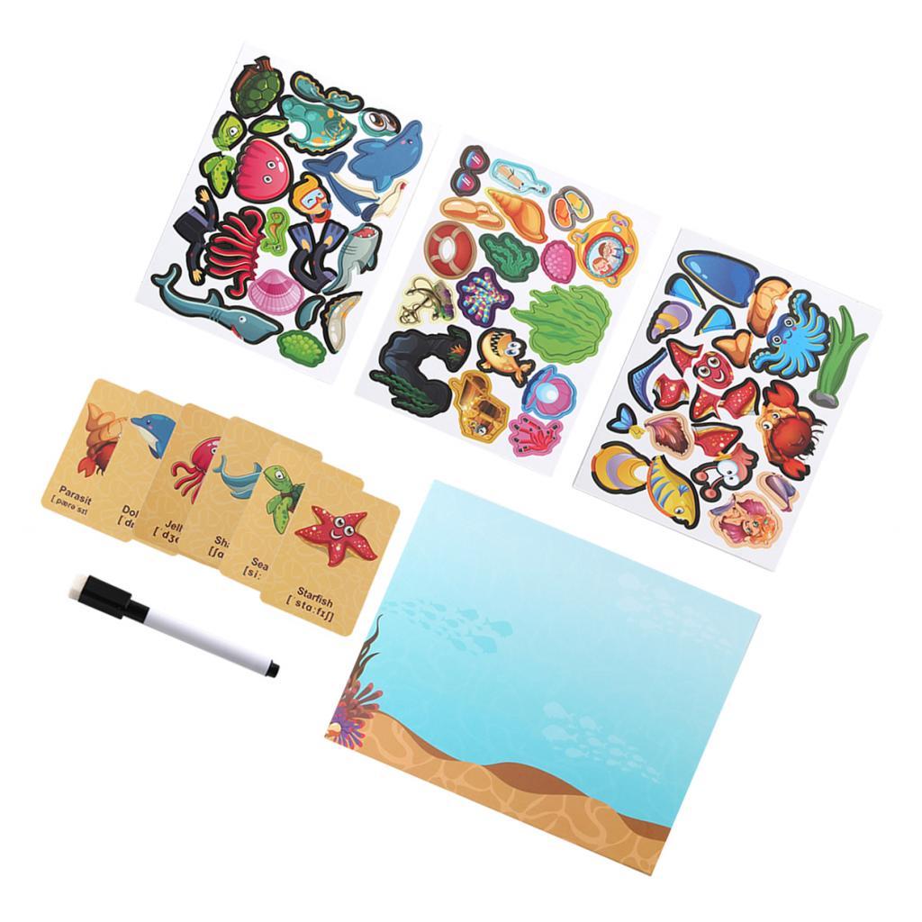 Children Magnetic Puzzle Early Childhood Educational Toy Ocean Set