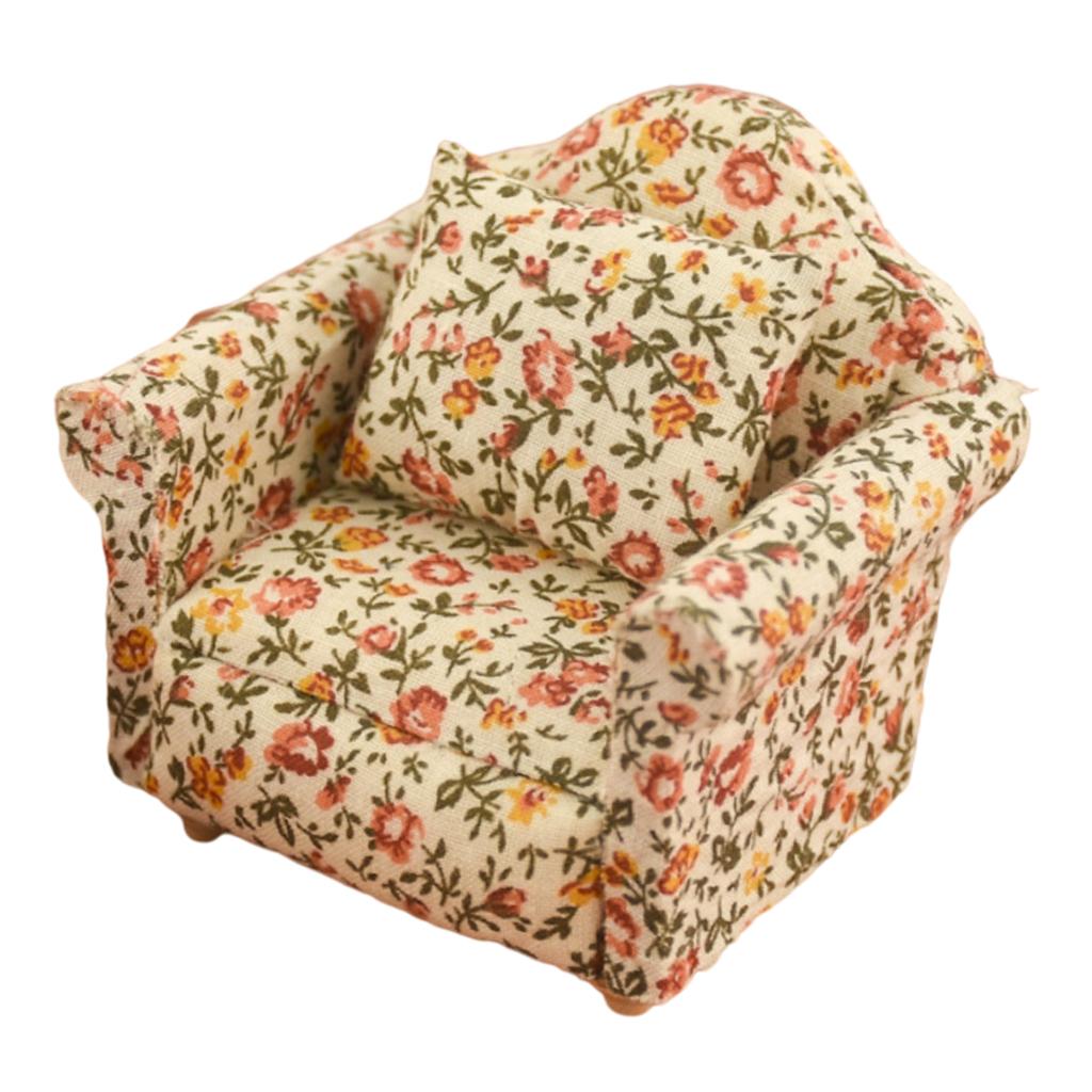 Wood Dollhouse Sofa