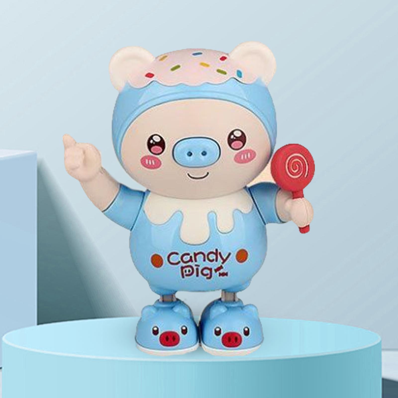 Electric Cute Piggy Interactive Game Early Educational Toy for Toddlers Blue